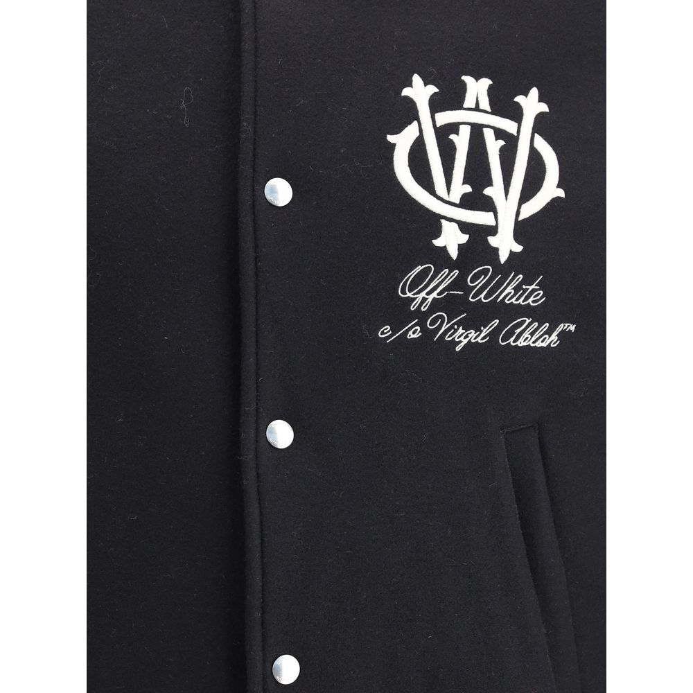 Off-white sorte fleece uldjakker og frakke