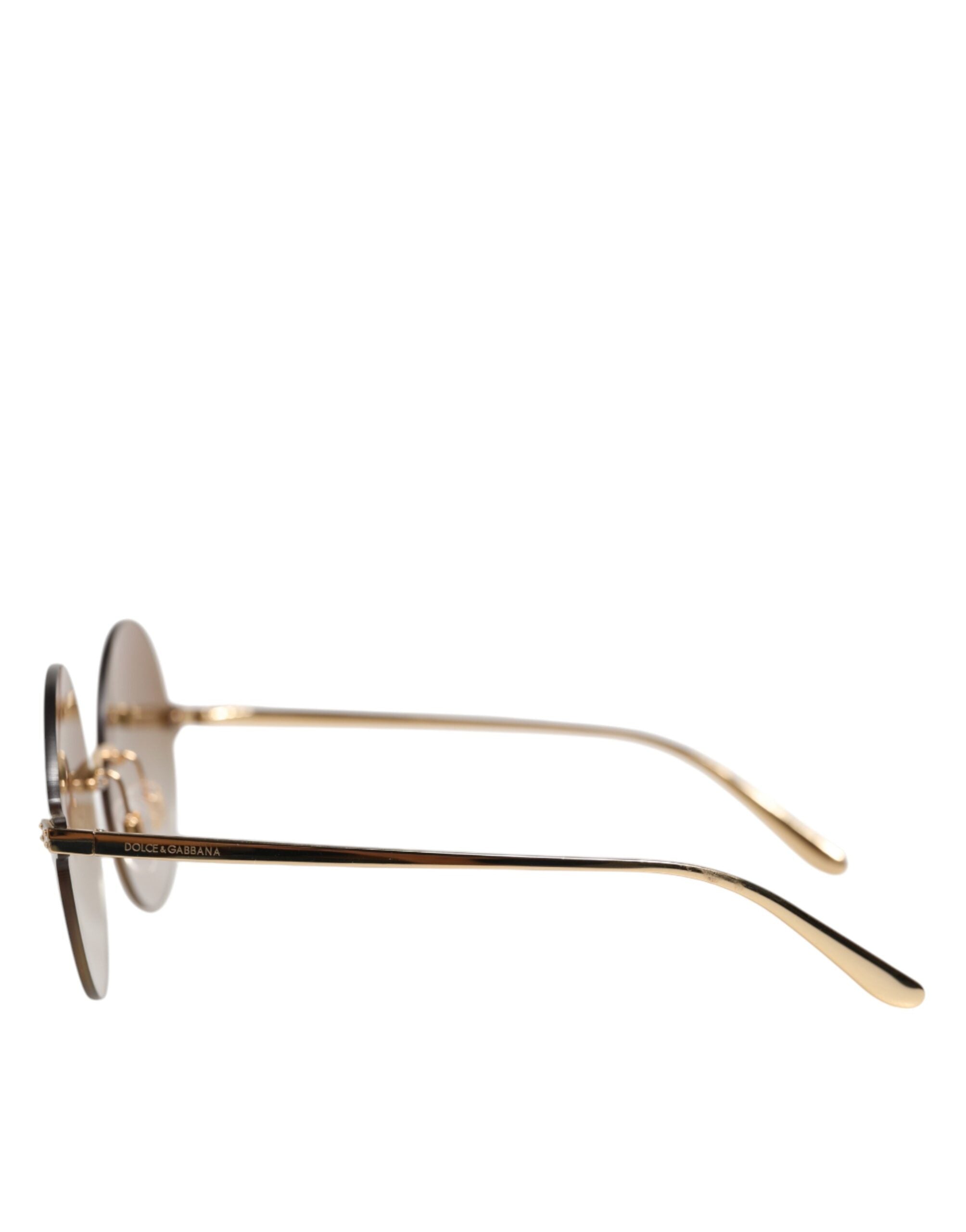Dolce & Gabbana DG2228 Forgyldte Runde Linser Solbriller