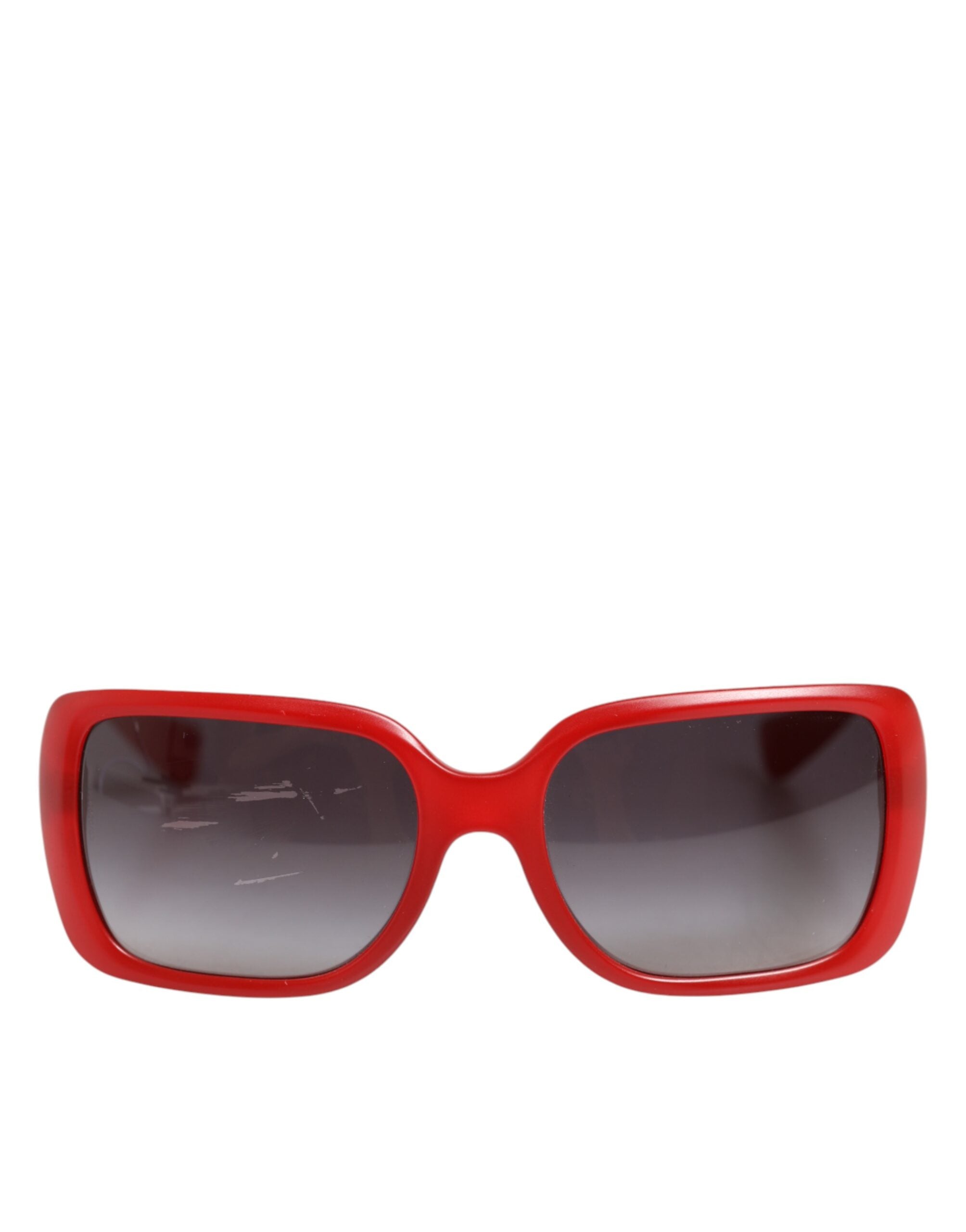 Dolce &amp; Gabbana DG6093 Röda Rektangulära Grå Graderade Glas Solglasögon