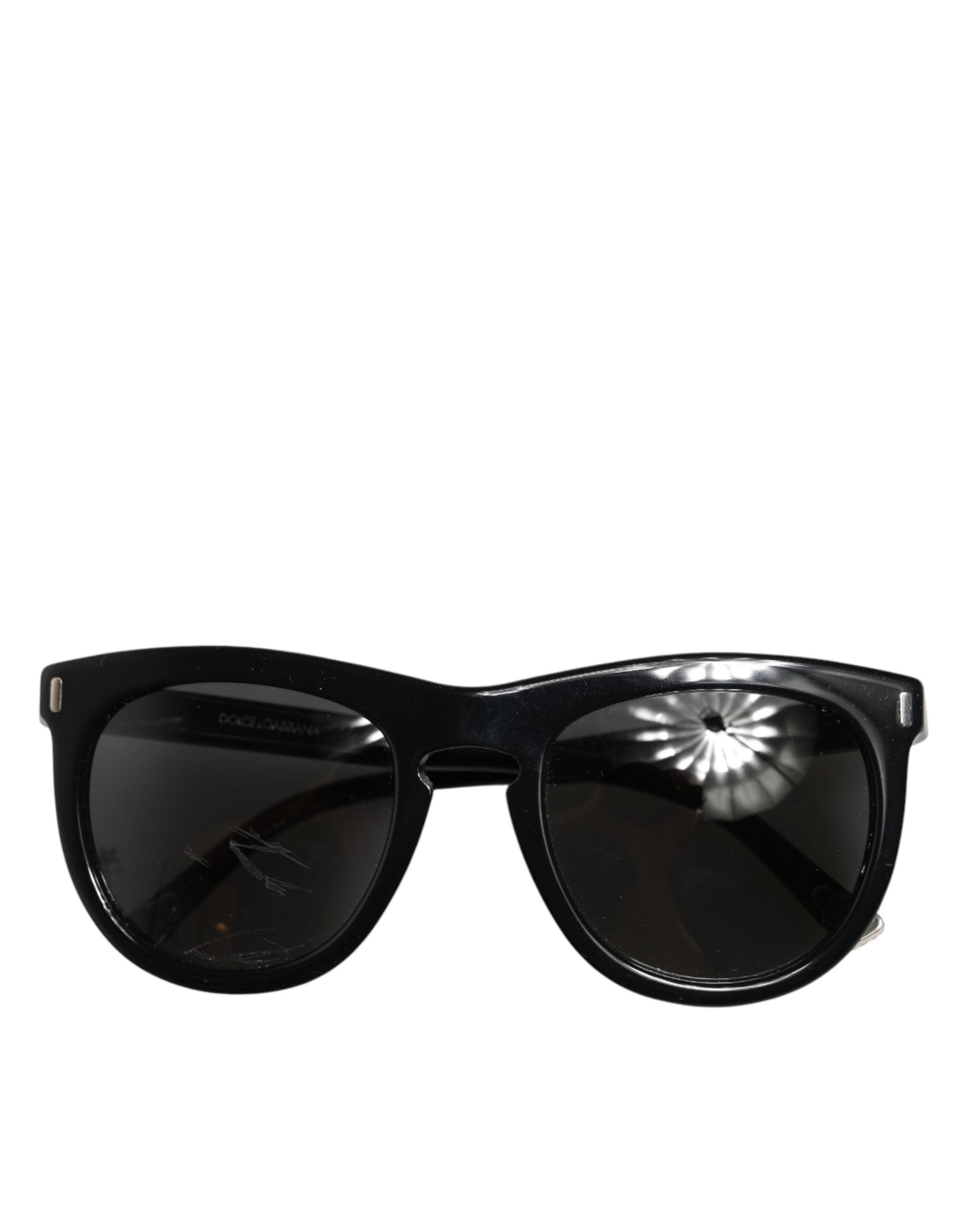 Dolce & Gabbana DG4281 Sorte Runde Solbriller med Fuld Ramme