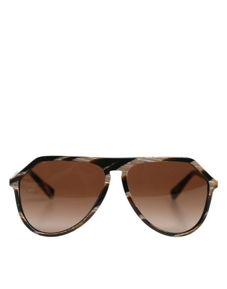 Dolce &amp; Gabbana Brune Full Rim Acetat Pilot Solbriller