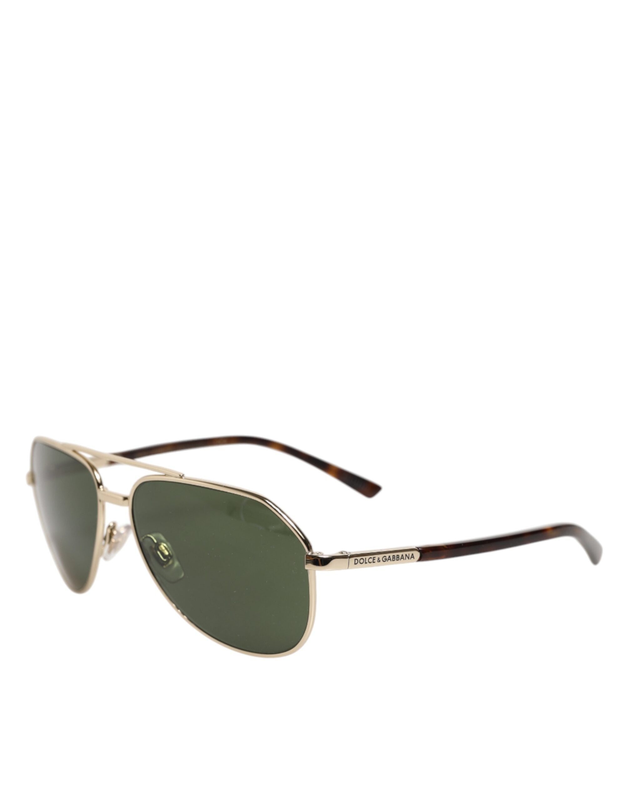 Dolce & Gabbana DG2125 Sølvfarvede Aviator Solbriller med Brillestel