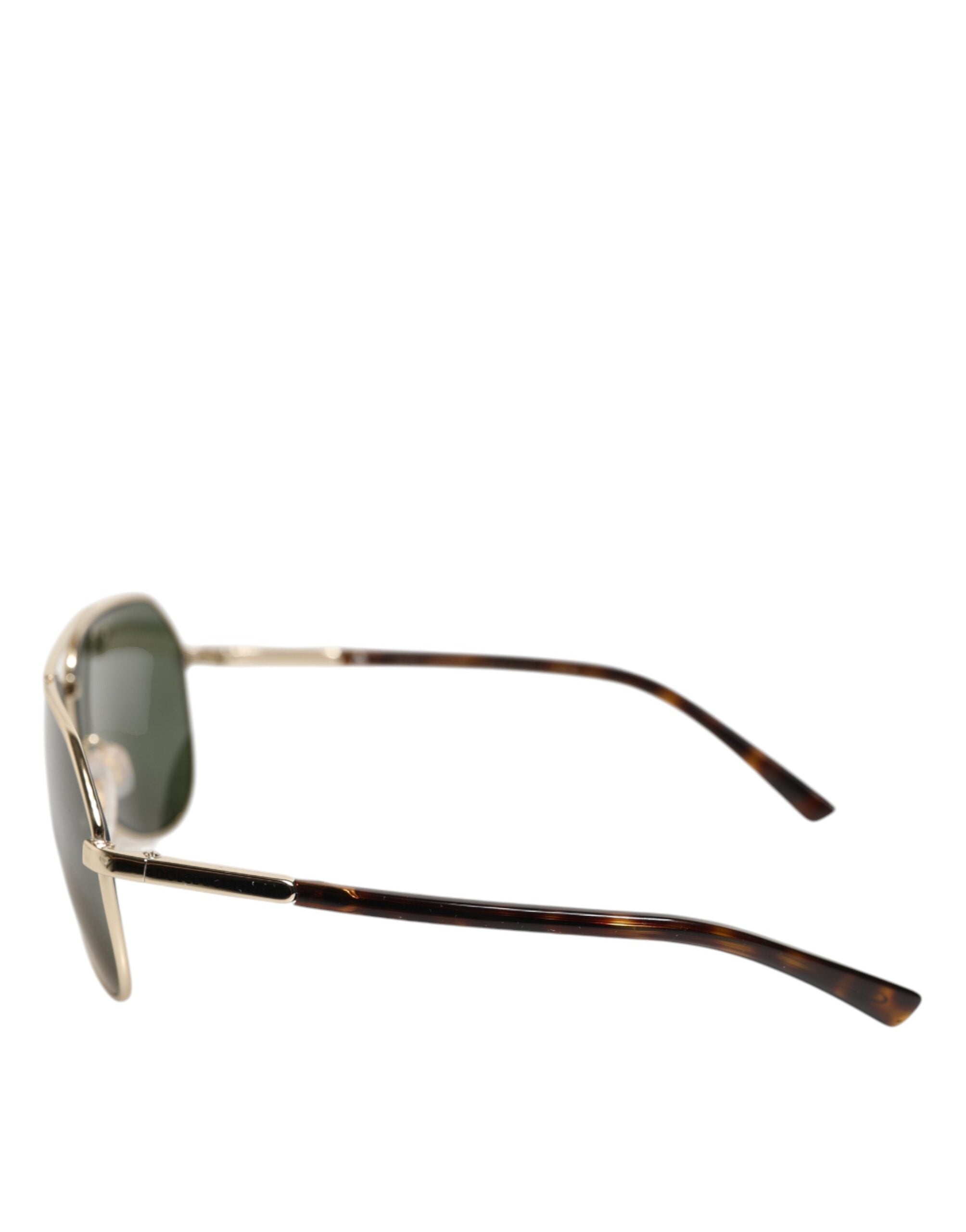 Dolce & Gabbana DG2125 Sølvfarvede Aviator Solbriller med Brillestel