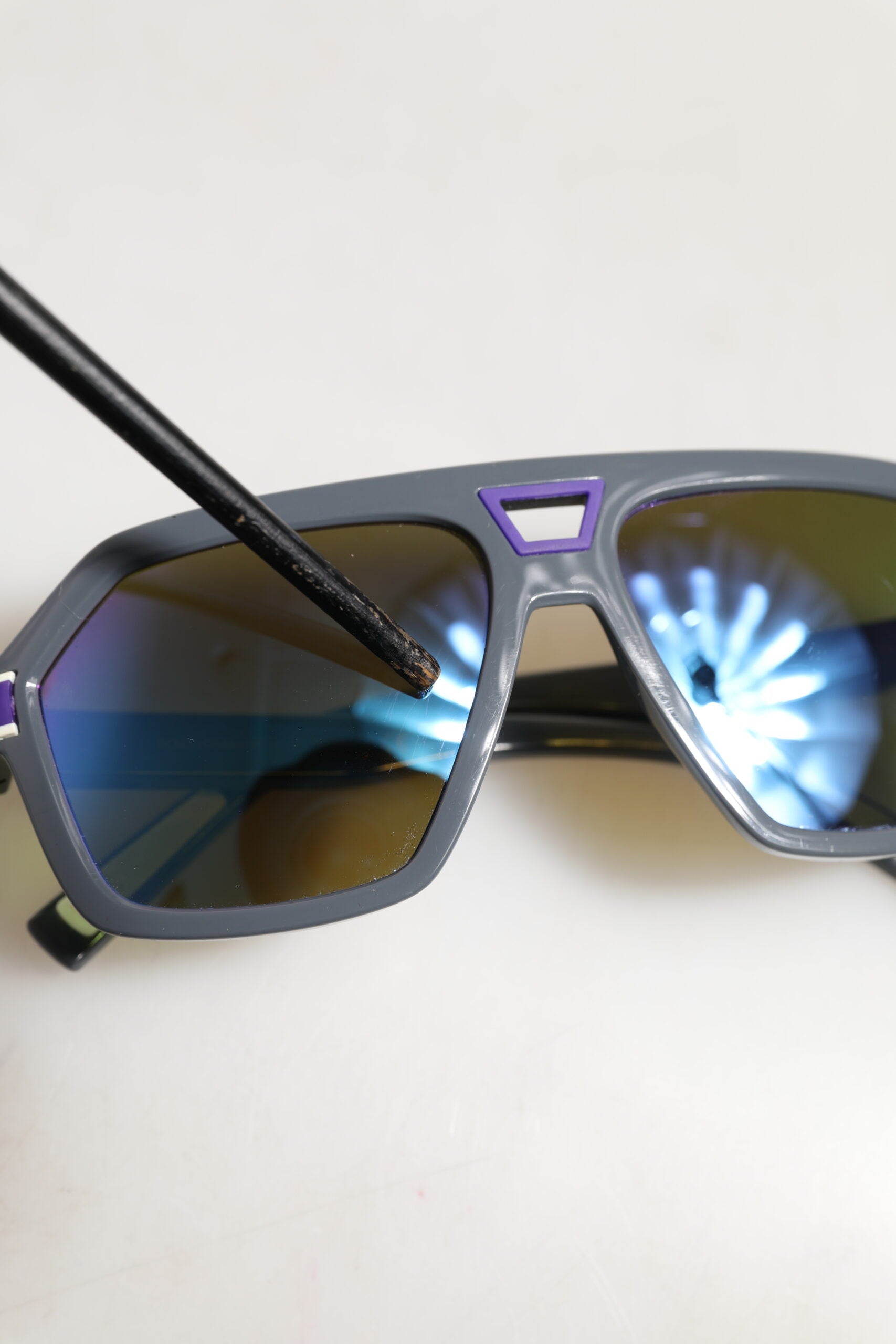 Dolce & Gabbana Blå Acetat Aviator Solbriller