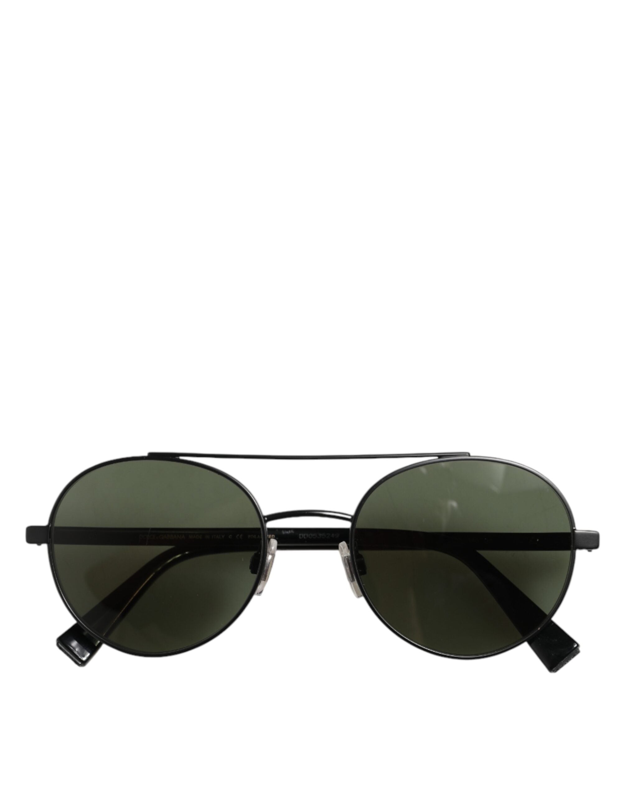Dolce &amp; Gabbana Matte Black Stålbåge Grå Glas Solglasögon
