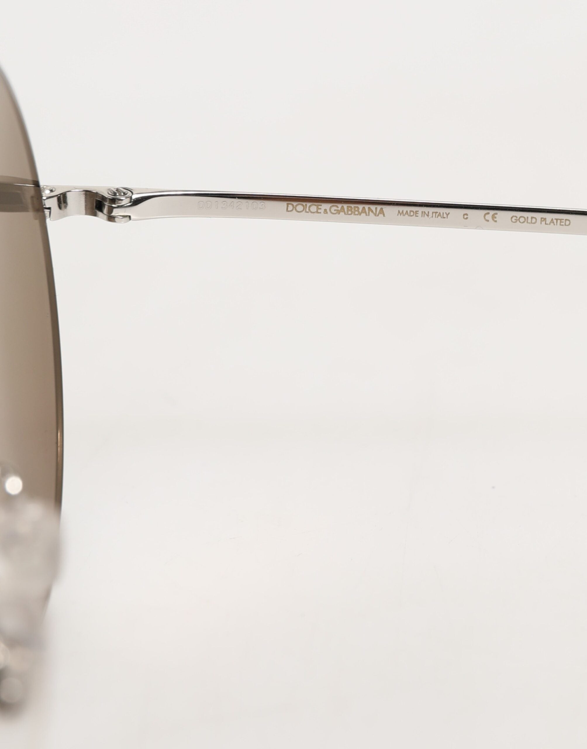 Dolce & Gabbana DG2215K Sølvfarvede Metal Runde Solbriller