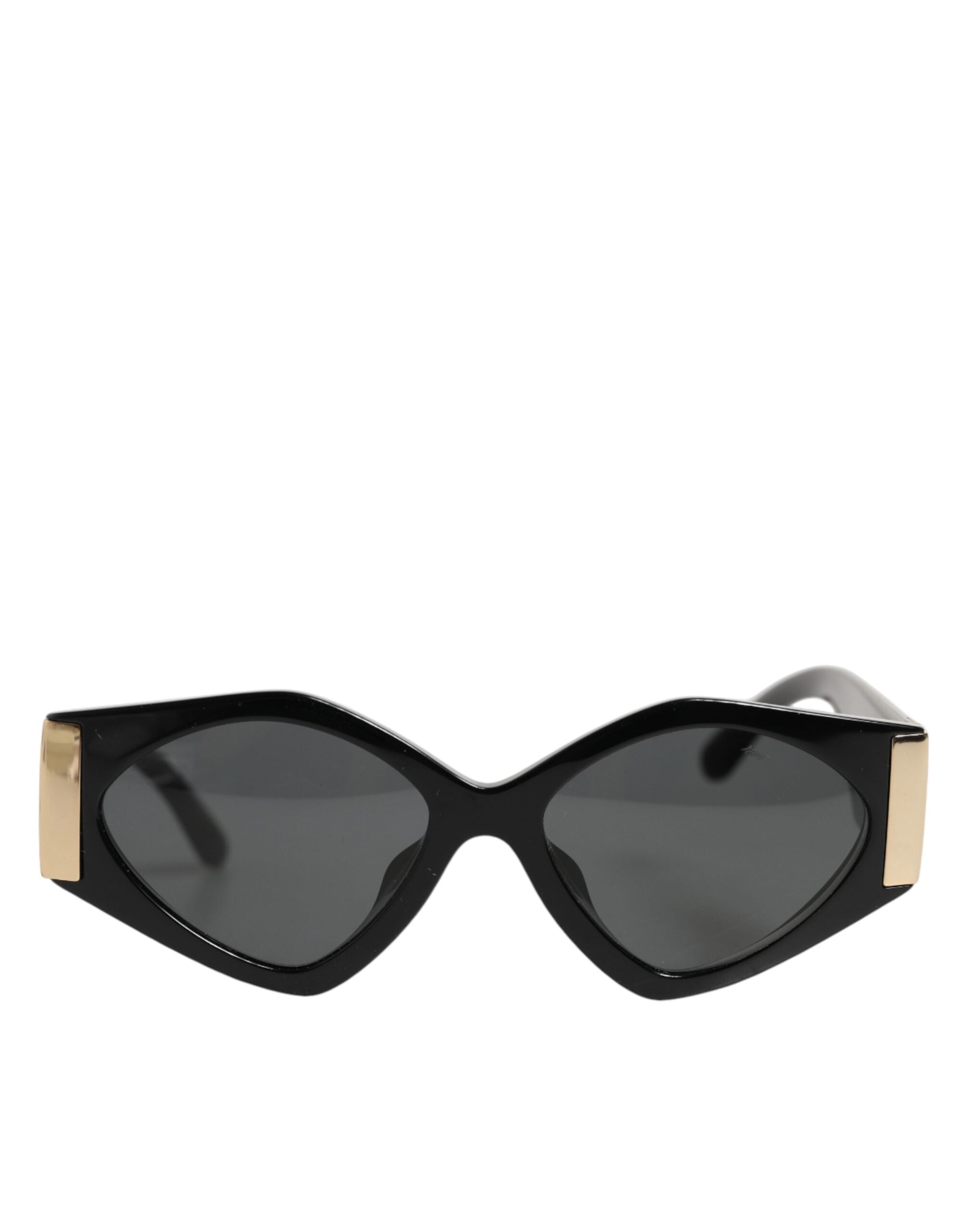 Dolce & Gabbana DG4396 Grå Gradient Sorte Solbriller med Uregelmæssigt Stel