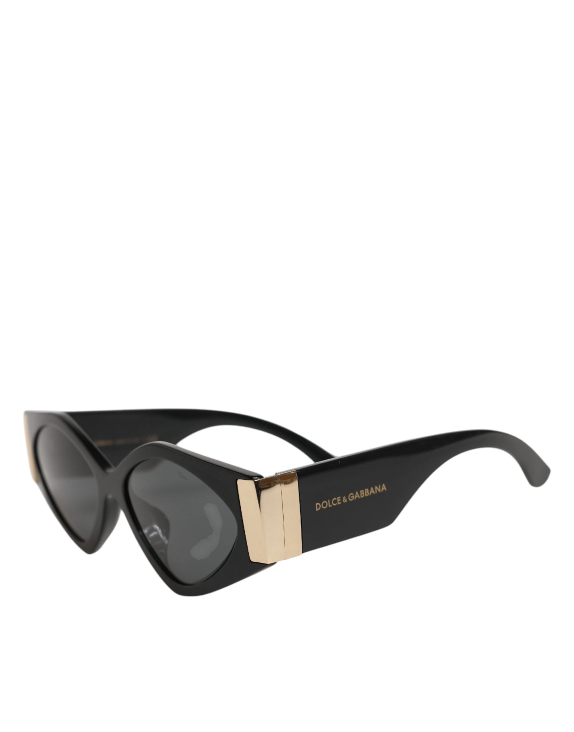 Dolce &amp; Gabbana DG4396 Grå Gradient Sorte Solbriller med Uregelmæssigt Stel