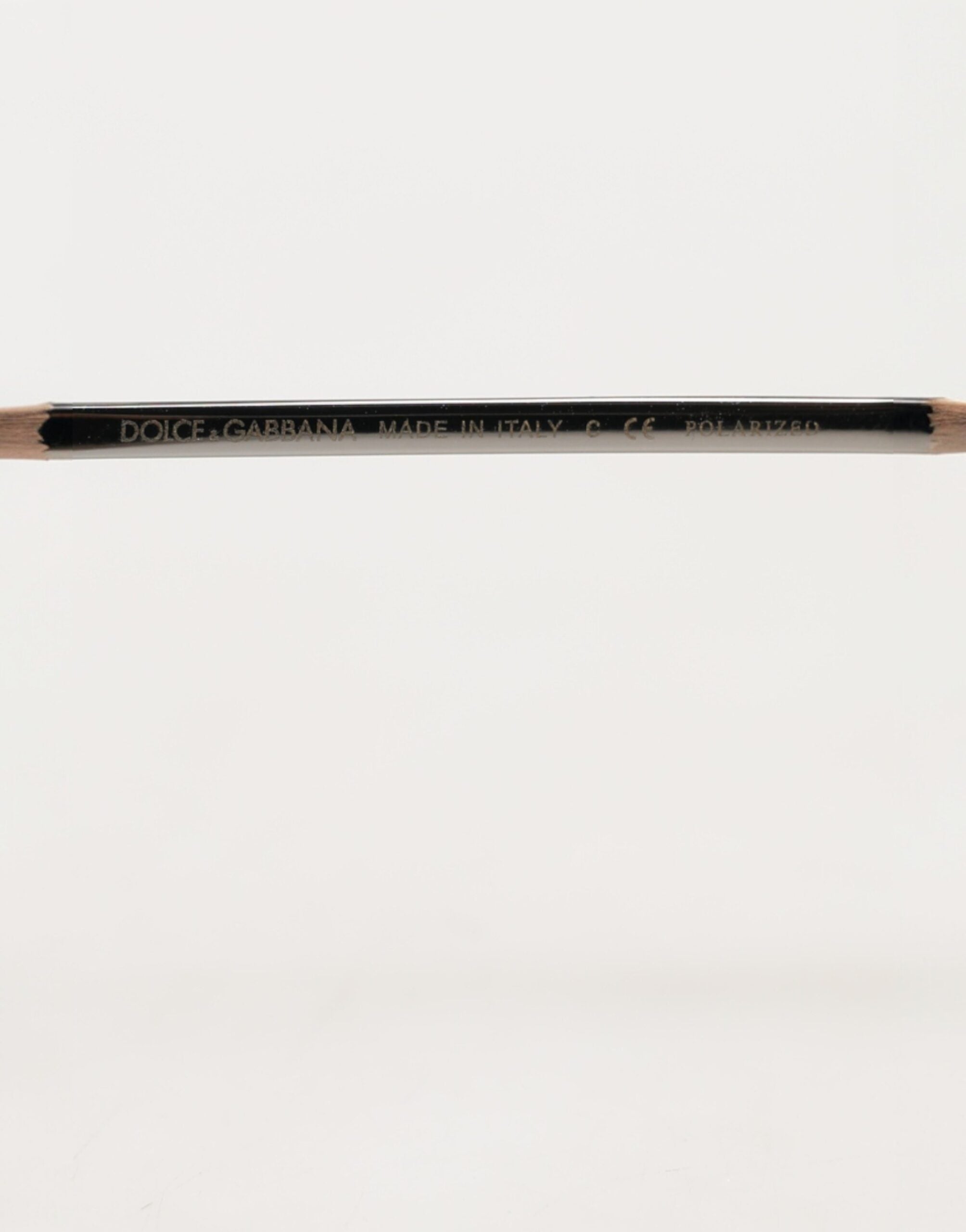 Dolce & Gabbana Sølvfarvede Metalstel Polariserede Navigator Solbriller