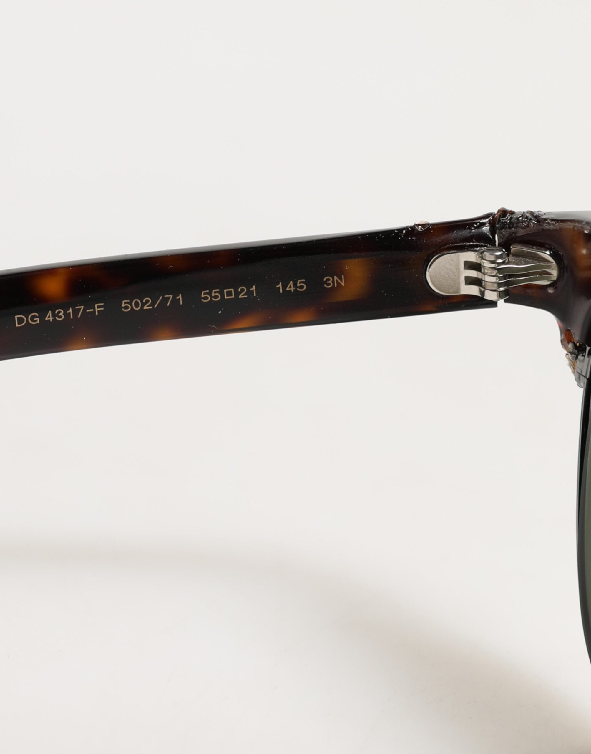 Dolce & Gabbana DG4317F Brune Skildpaddeskjoldssolbriller med Pilotstel