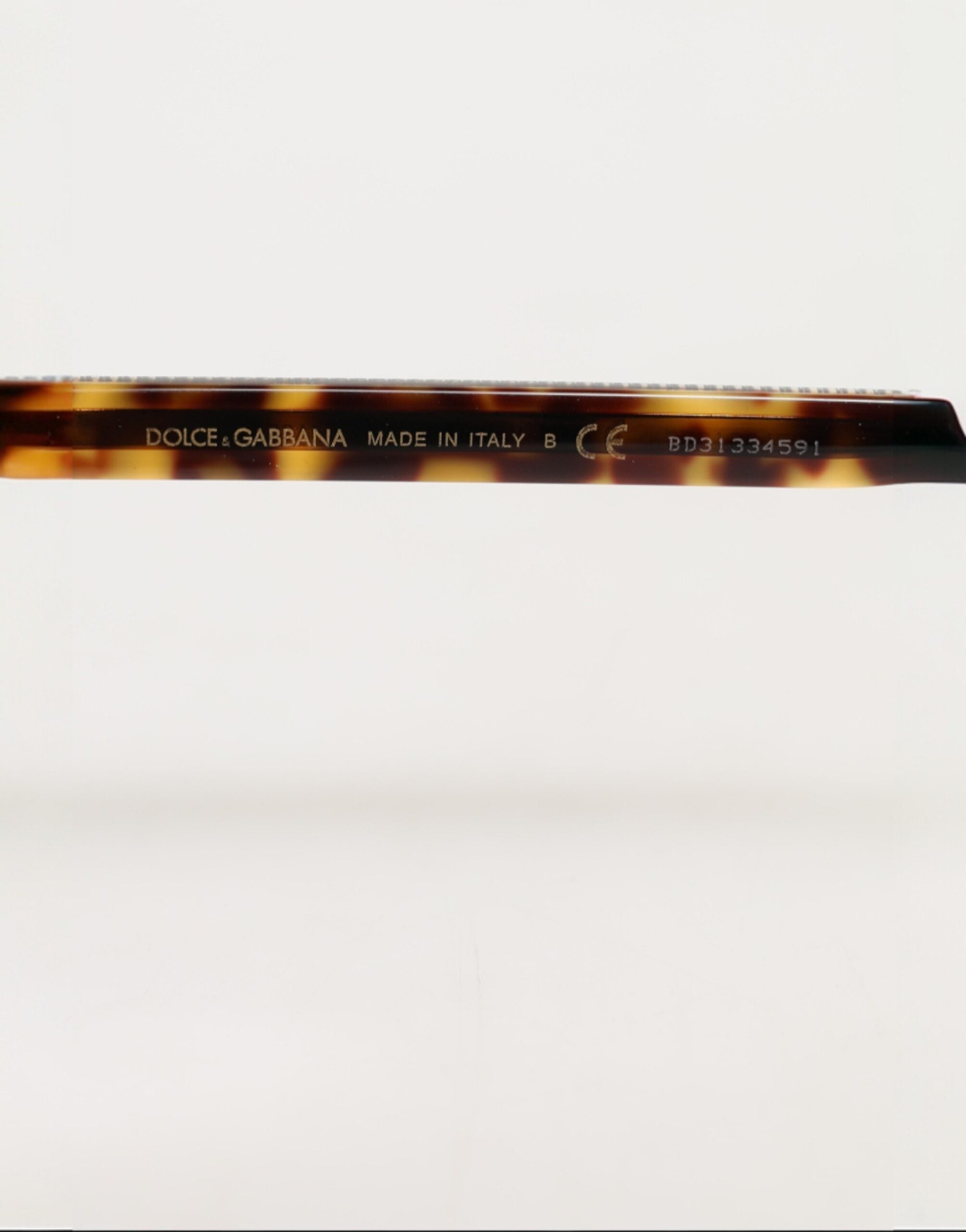 Dolce & Gabbana mørkebrune skildpaddeskjoldssolbriller med pilotstel