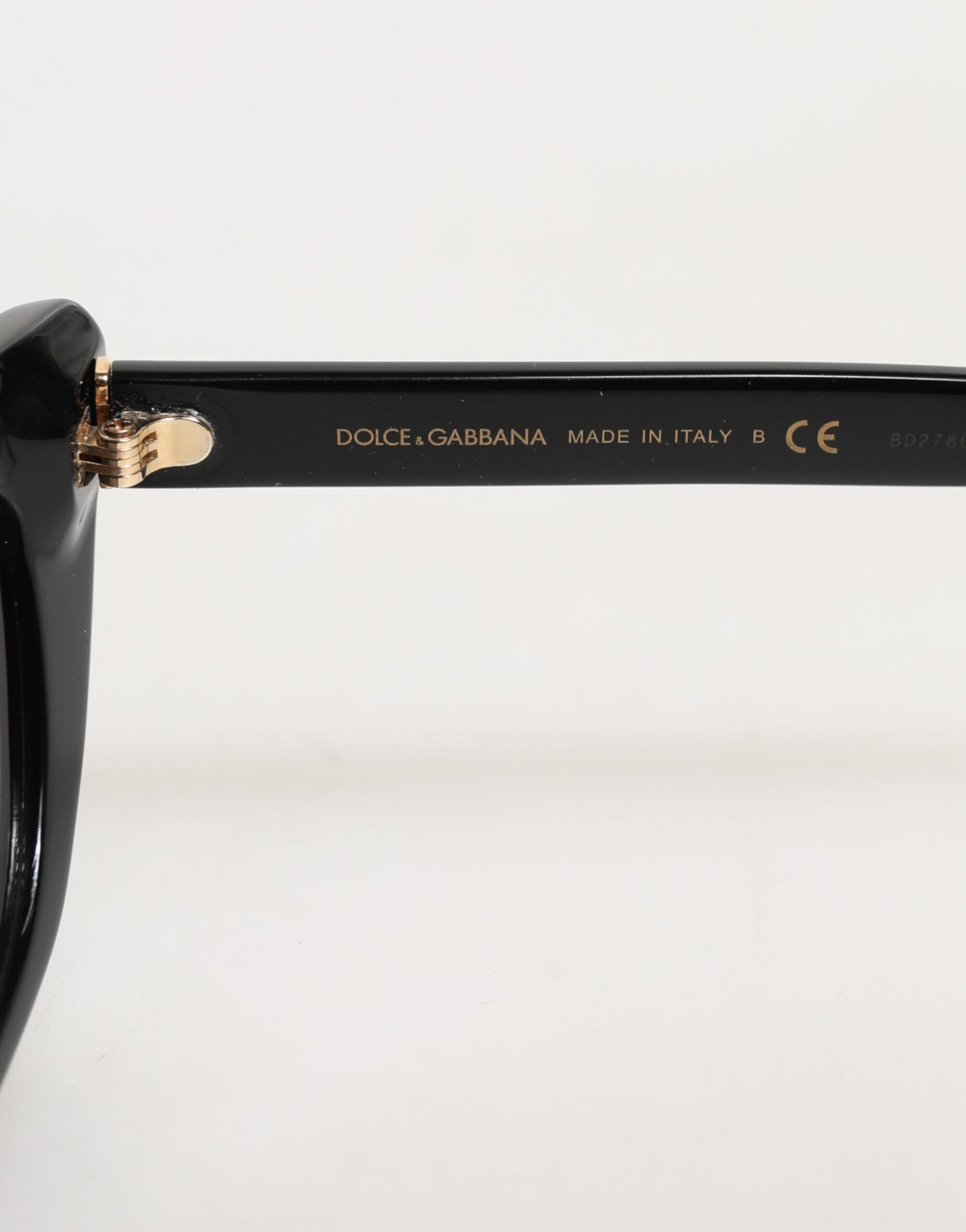 Dolce &amp; Gabbana Sorte Re-Edition DNA Cat Eye-solbriller med stel