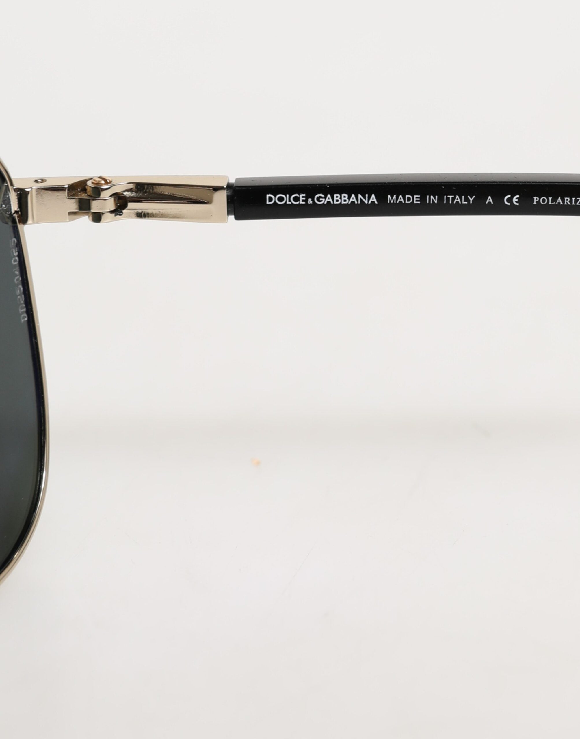 Dolce & Gabbana DG2106K Sorte Forgyldte Polariserede Solbriller med Metalstel