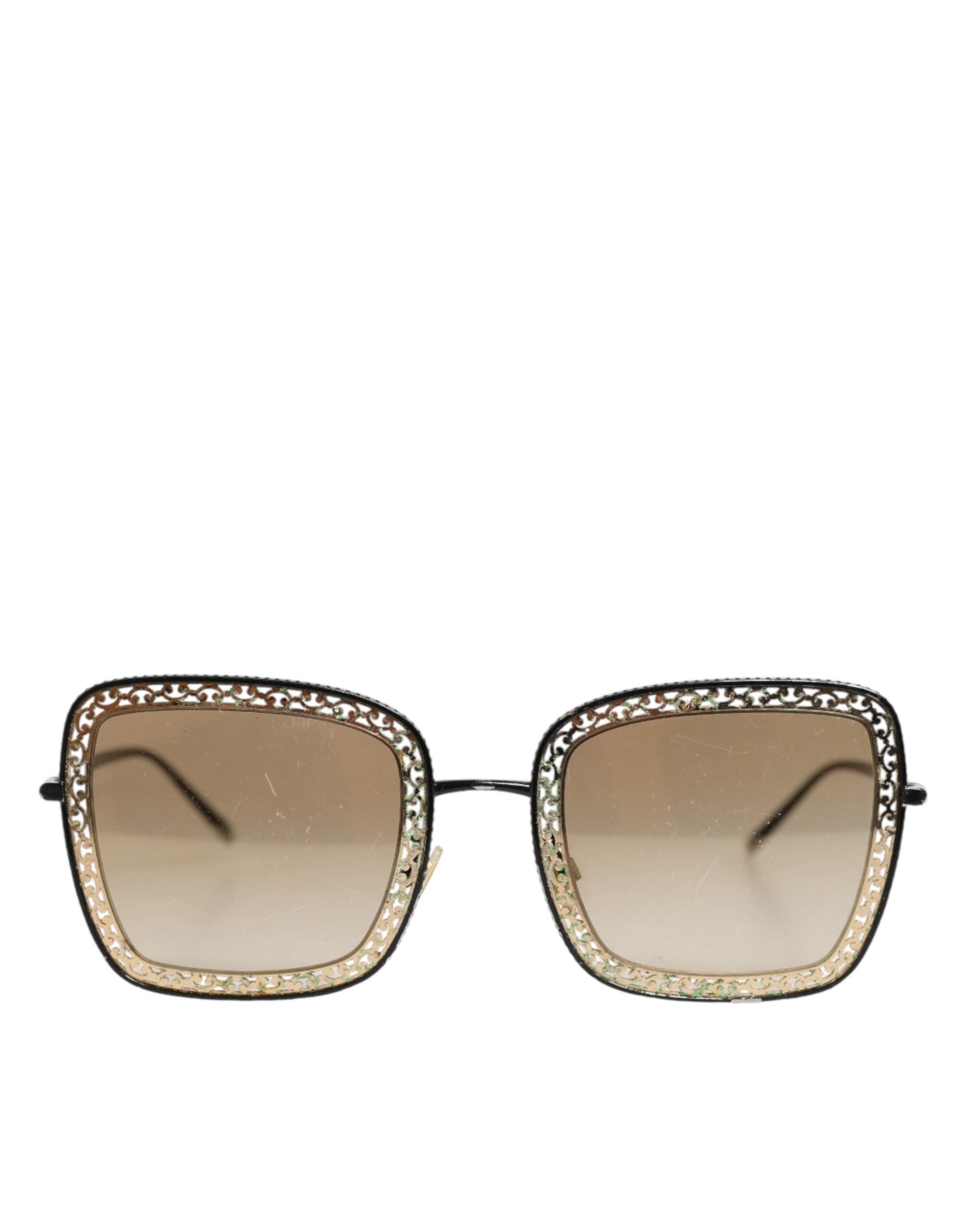 Dolce & Gabbana DG2225 Sorte Guld Blonde Stel Brune Gradient Solbriller