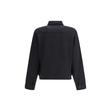 Lardini Sort Fleece Uldfrakke