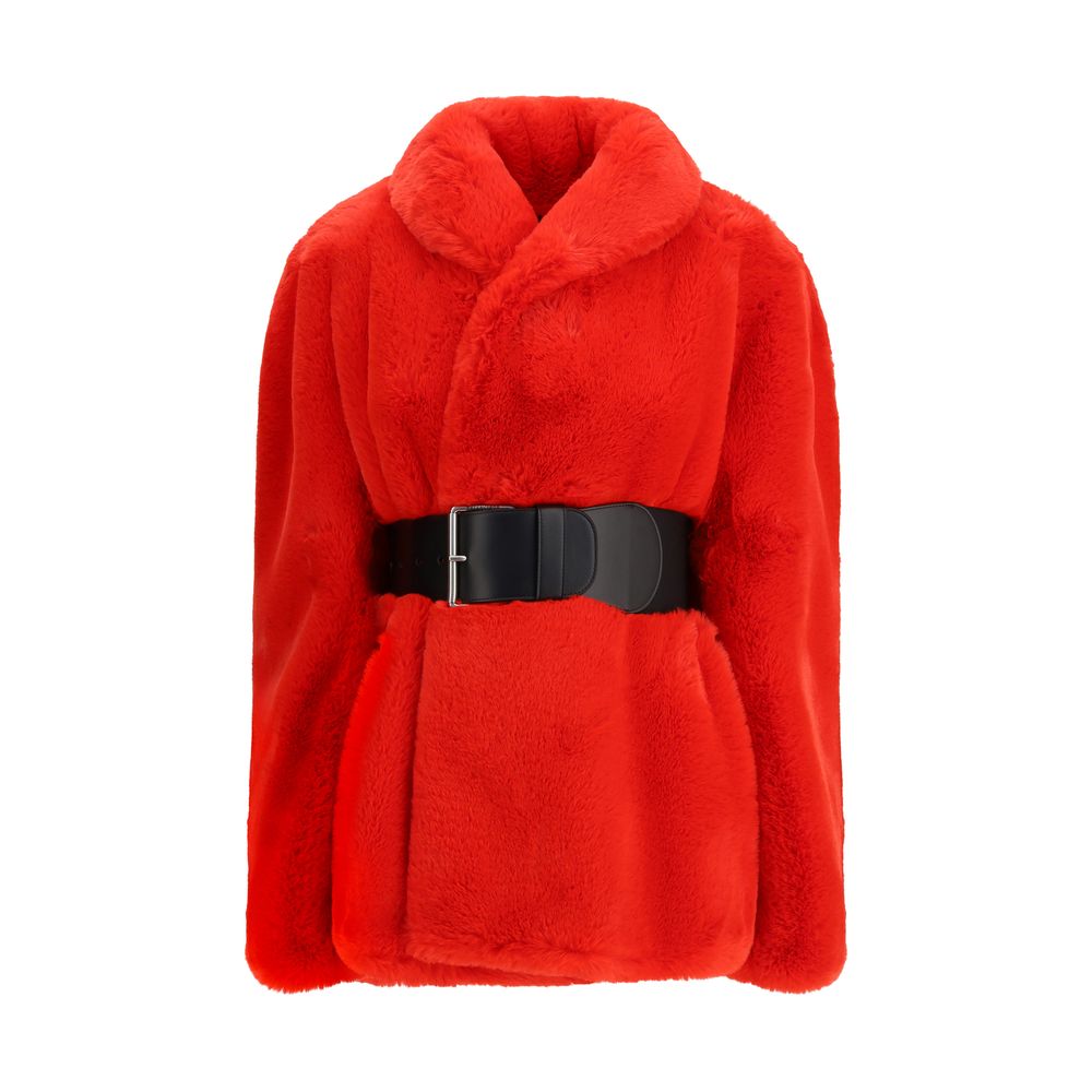 Balenciaga Wrap Faux Fur Coat