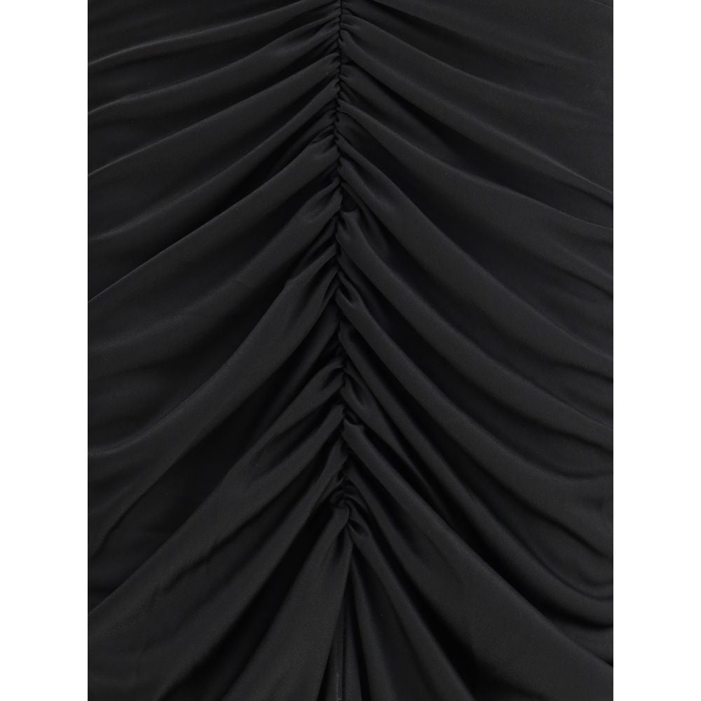 Andamane sort acetat casual kjole