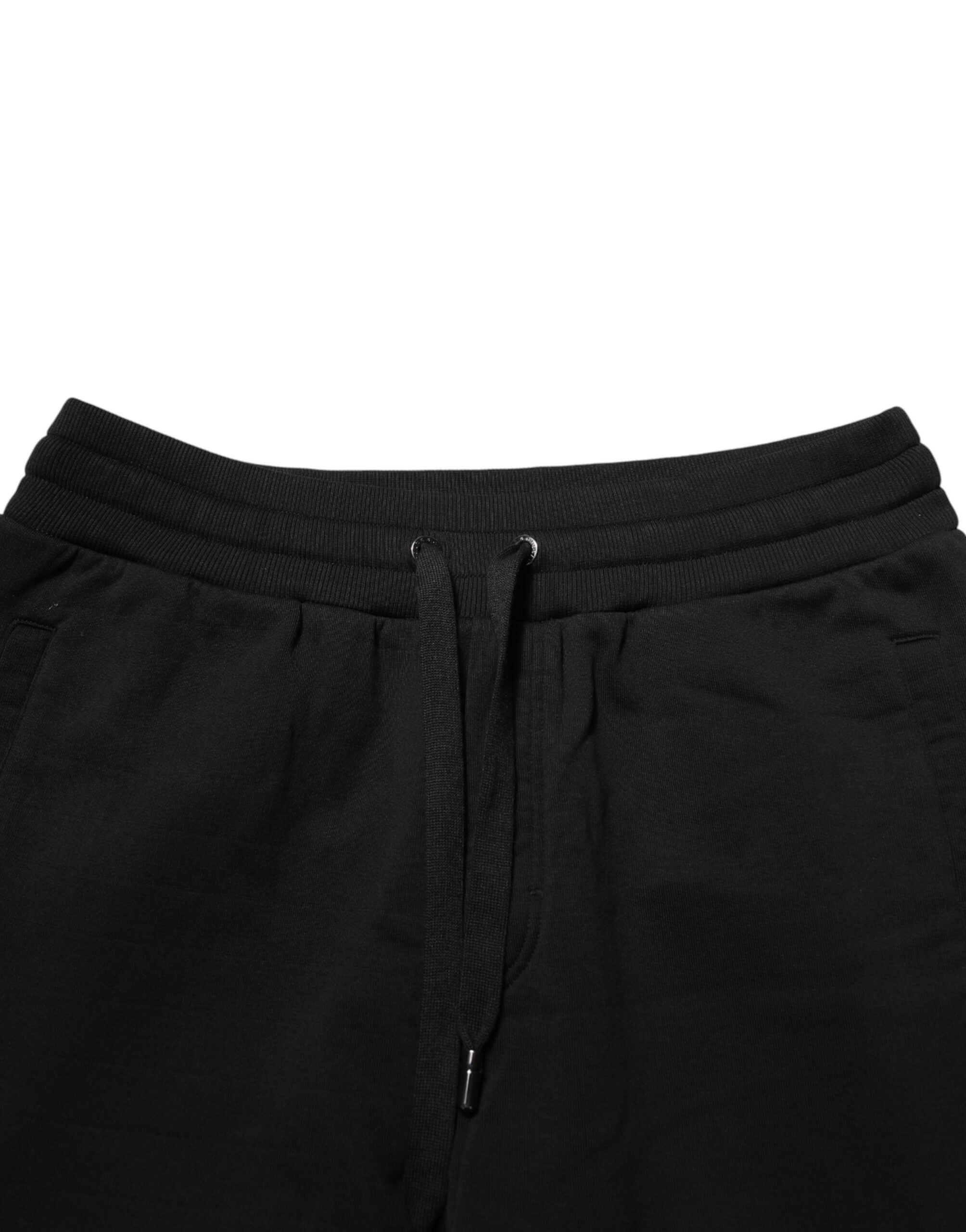 Dolce & Gabbana Sorte DG Logo Joggingbukser i Bomuld