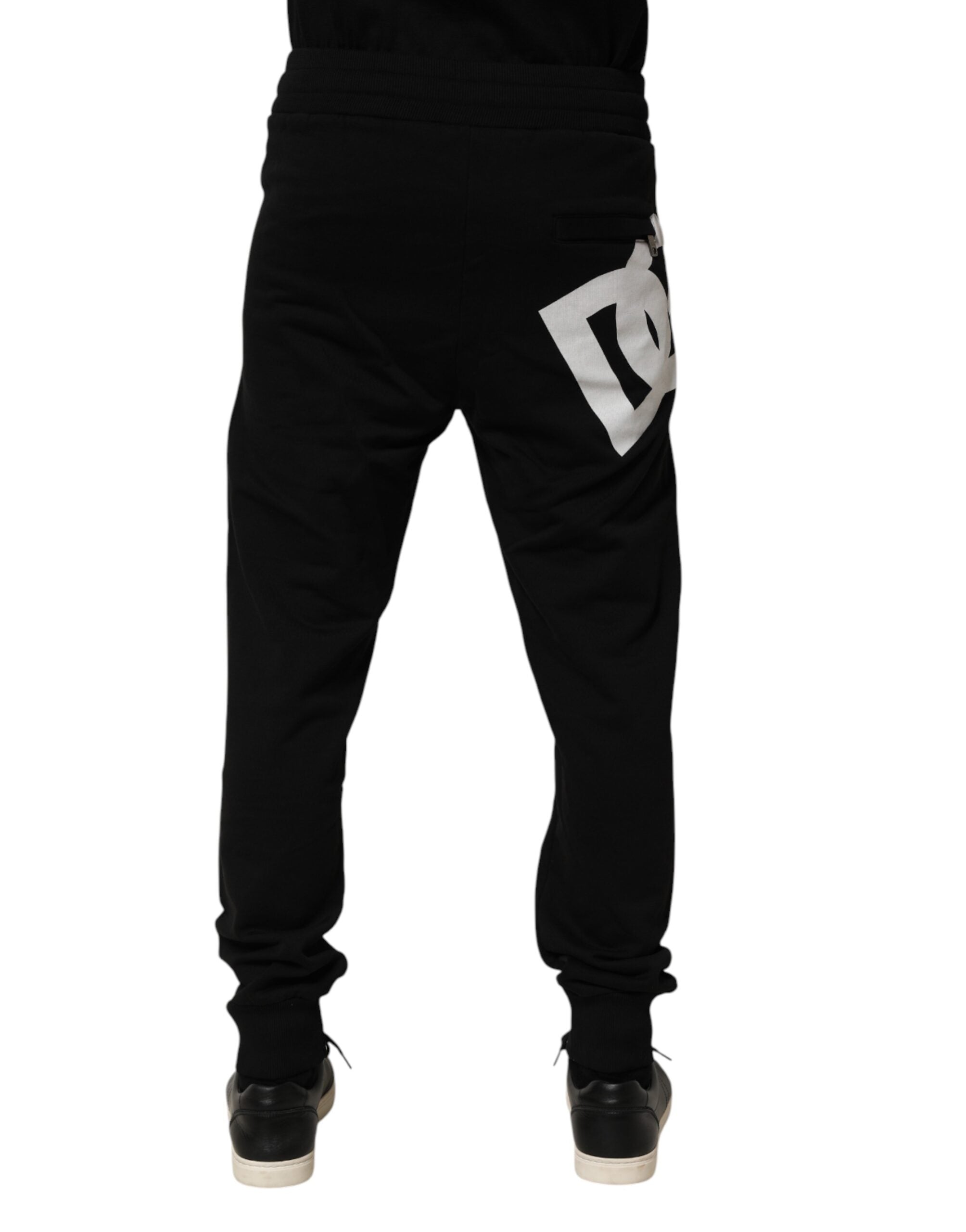 Dolce & Gabbana Sorte DG Logo Joggingbukser i Bomuld