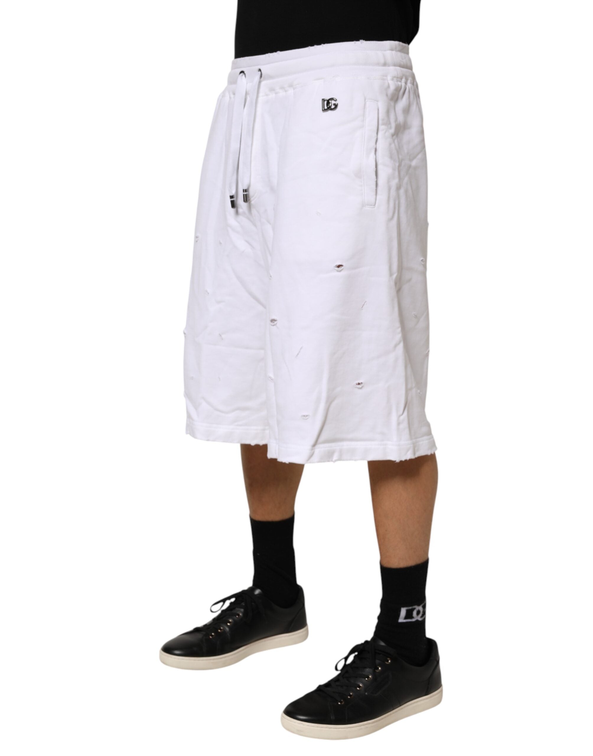 Dolce & Gabbana Hvide Bermudashorts i Bomuld til Herrer