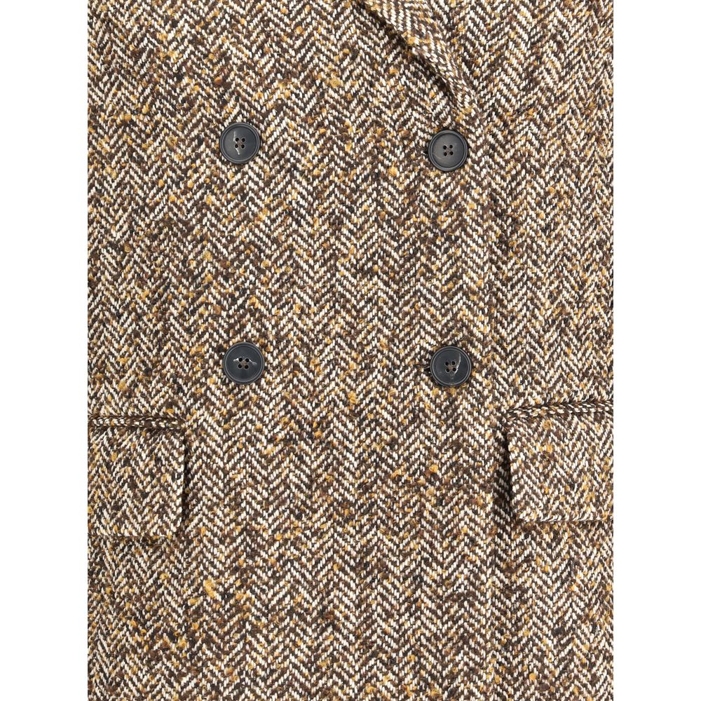 Ægte kongebrun polyesterfrakke