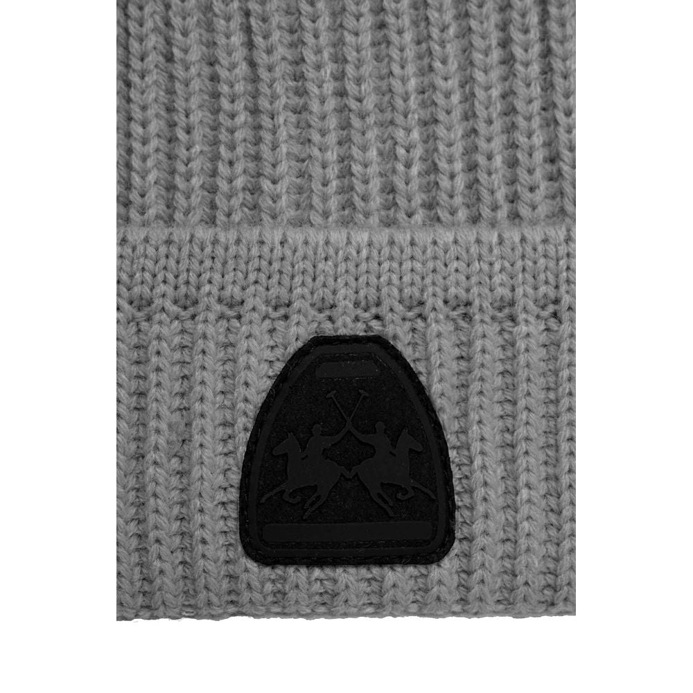 La Martina Gray Polyester Caps Baseball Hat