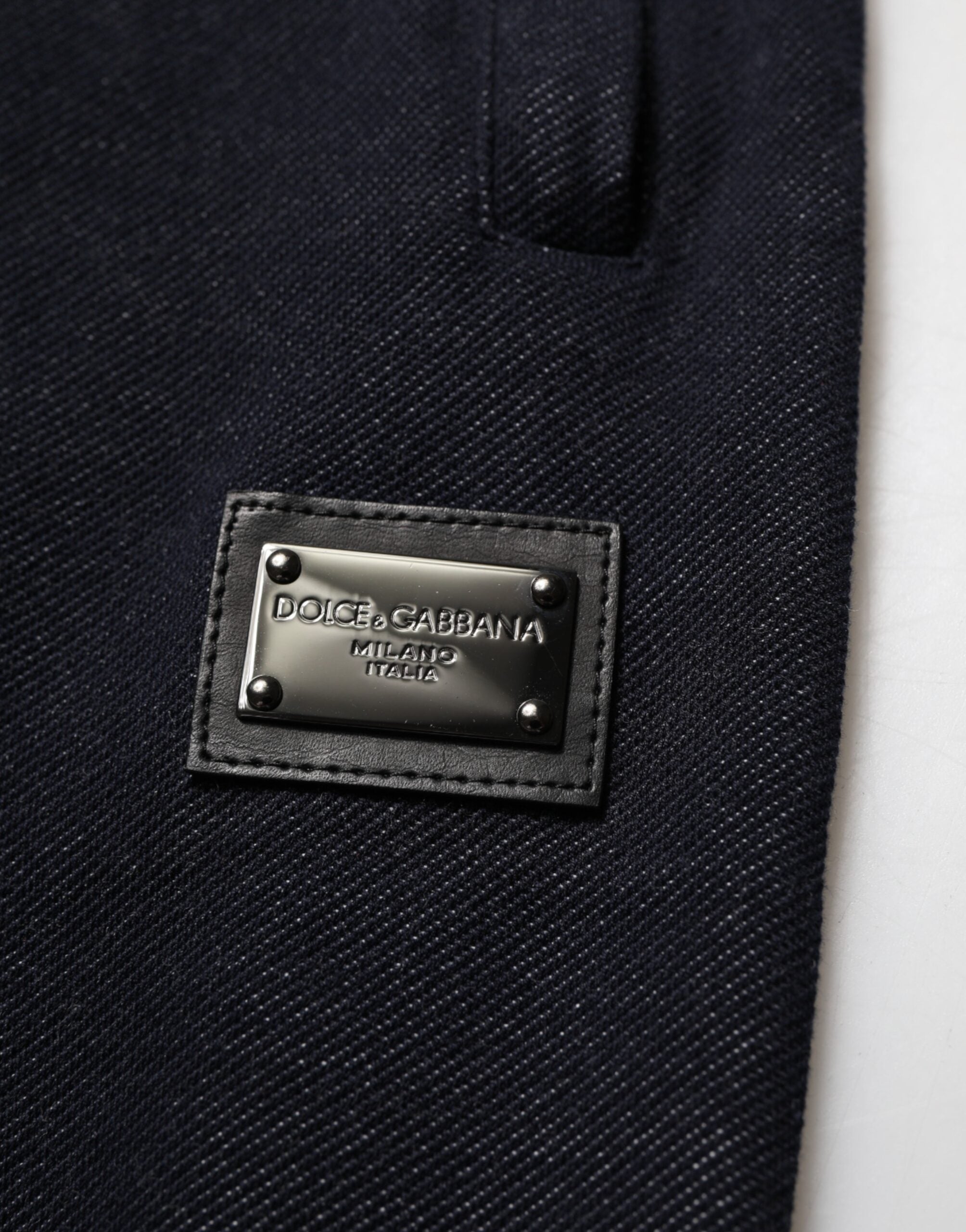 Dolce & Gabbana Sorte Joggerbukser i Bomuldsblanding med Snøretræk