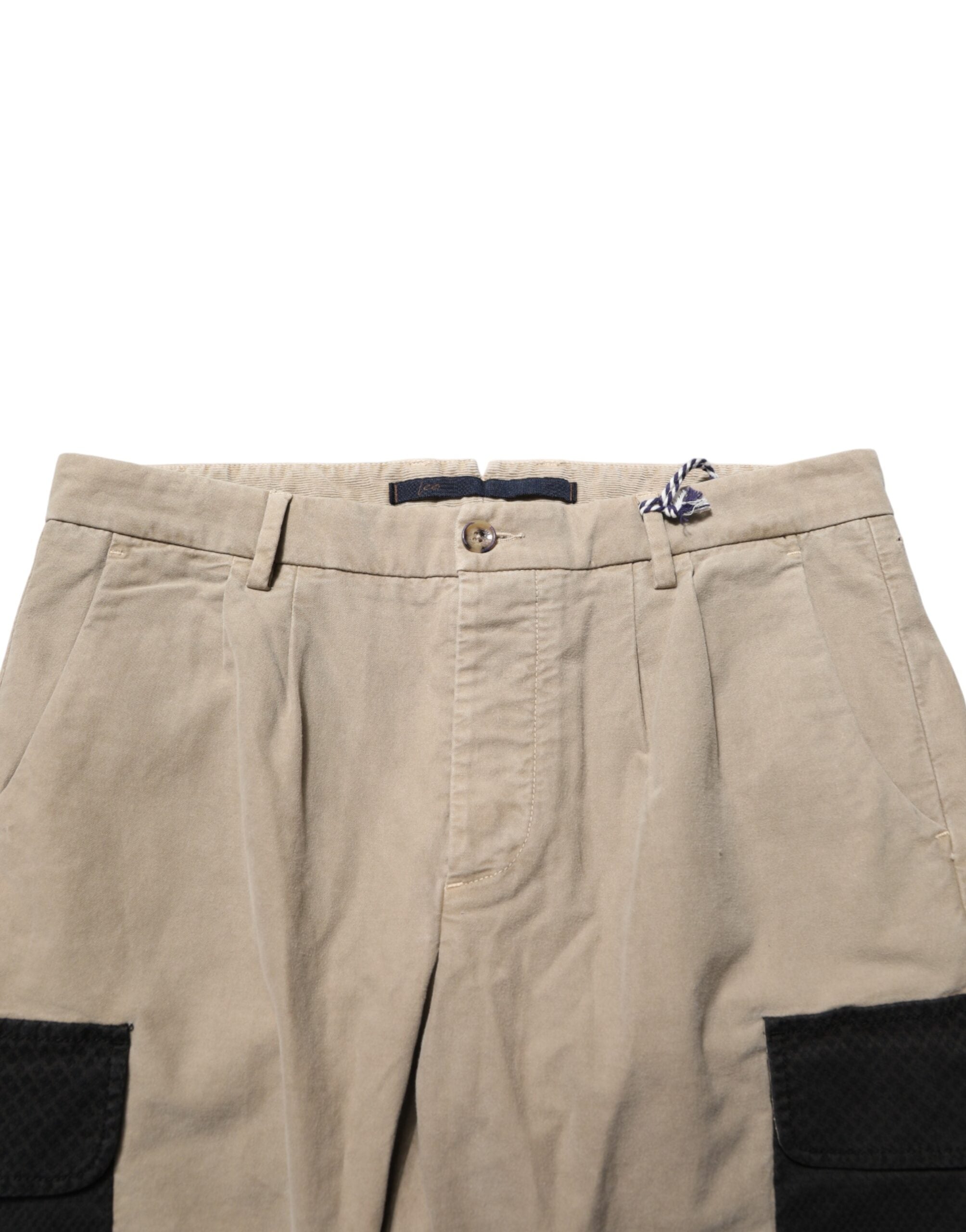 AT.P.CO Beige Mellemhøj Talje Skinny Herre Cargo Chino Bukser