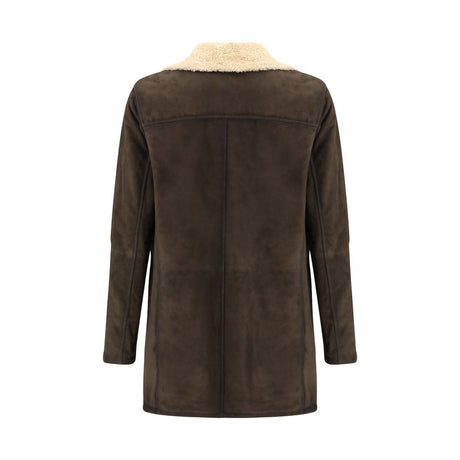 D'amico Brown Leather Coat