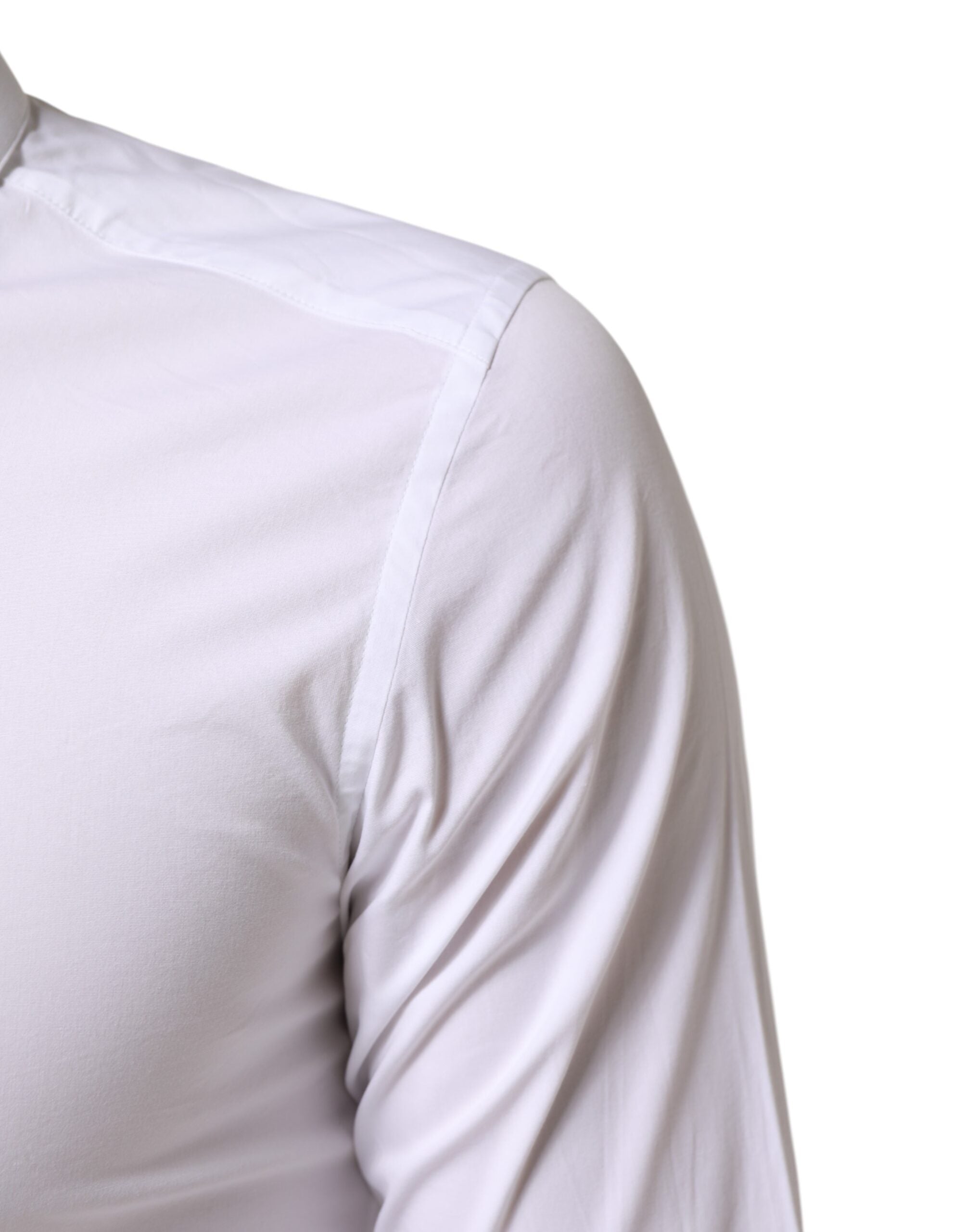 Dolce & Gabbana Hvid Bomuld Guld Formel Herreskjorte