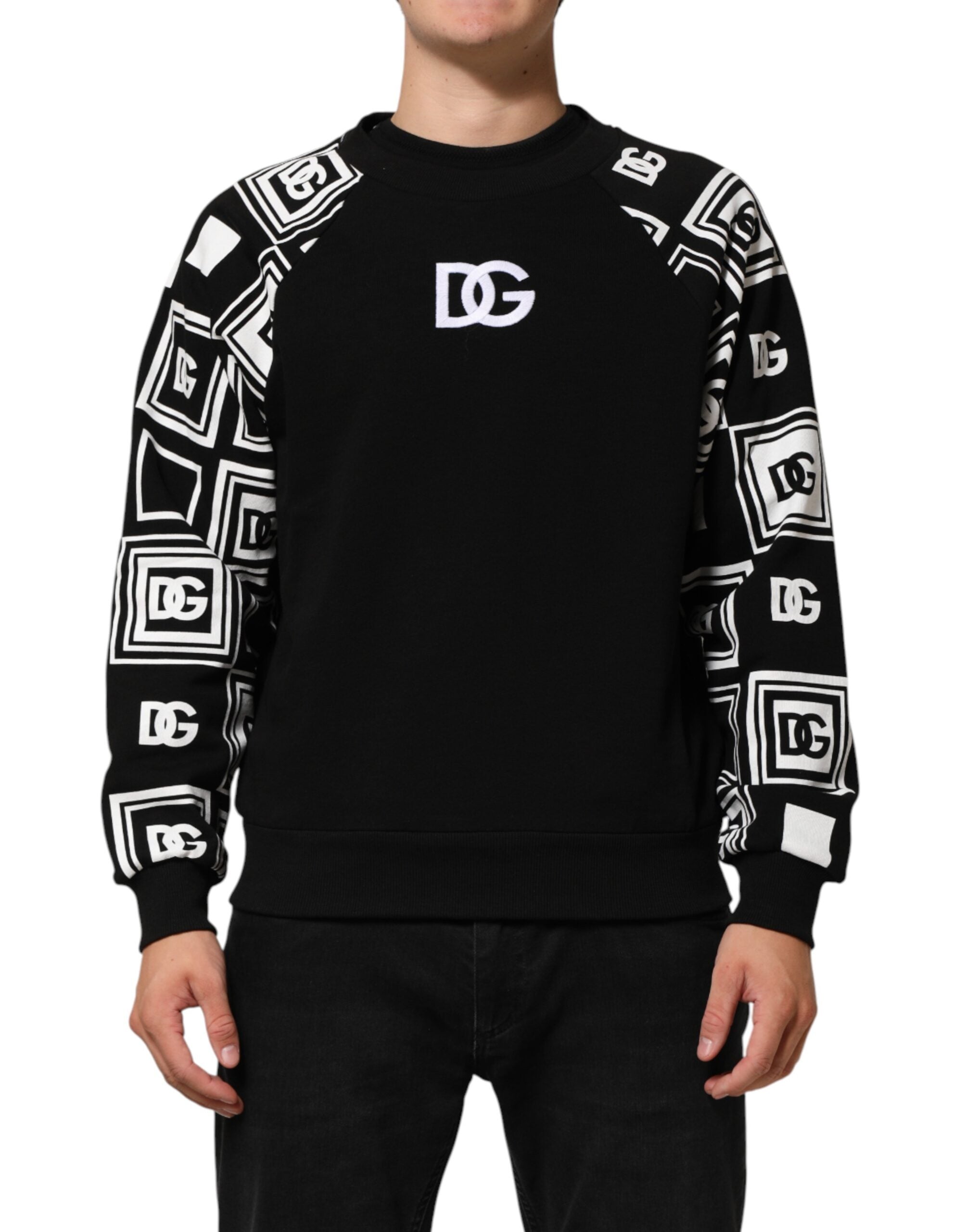 Dolce & Gabbana Sort D&G Monogram Bomuldssweatshirt