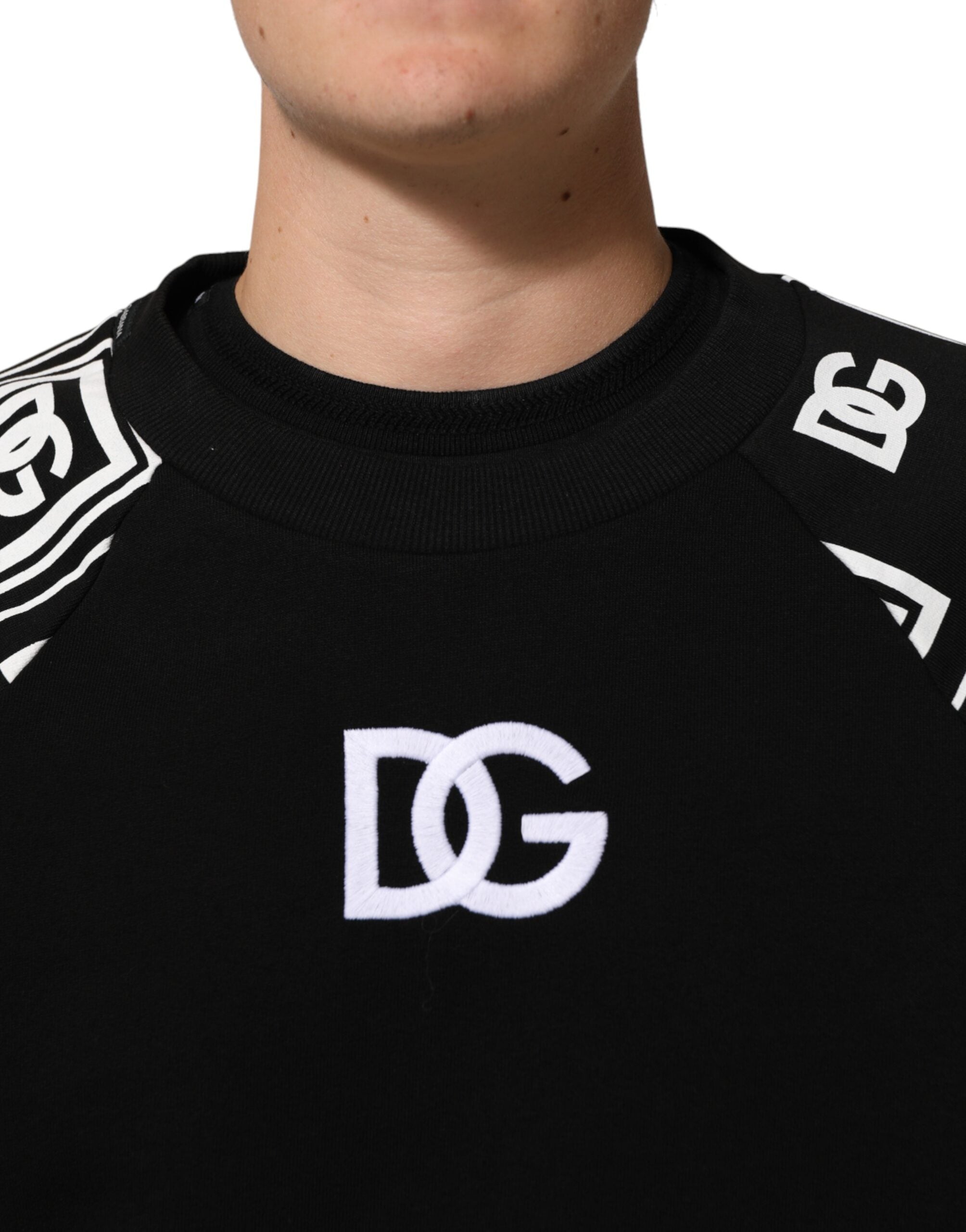 Dolce & Gabbana Sort D&G Monogram Bomuldssweatshirt