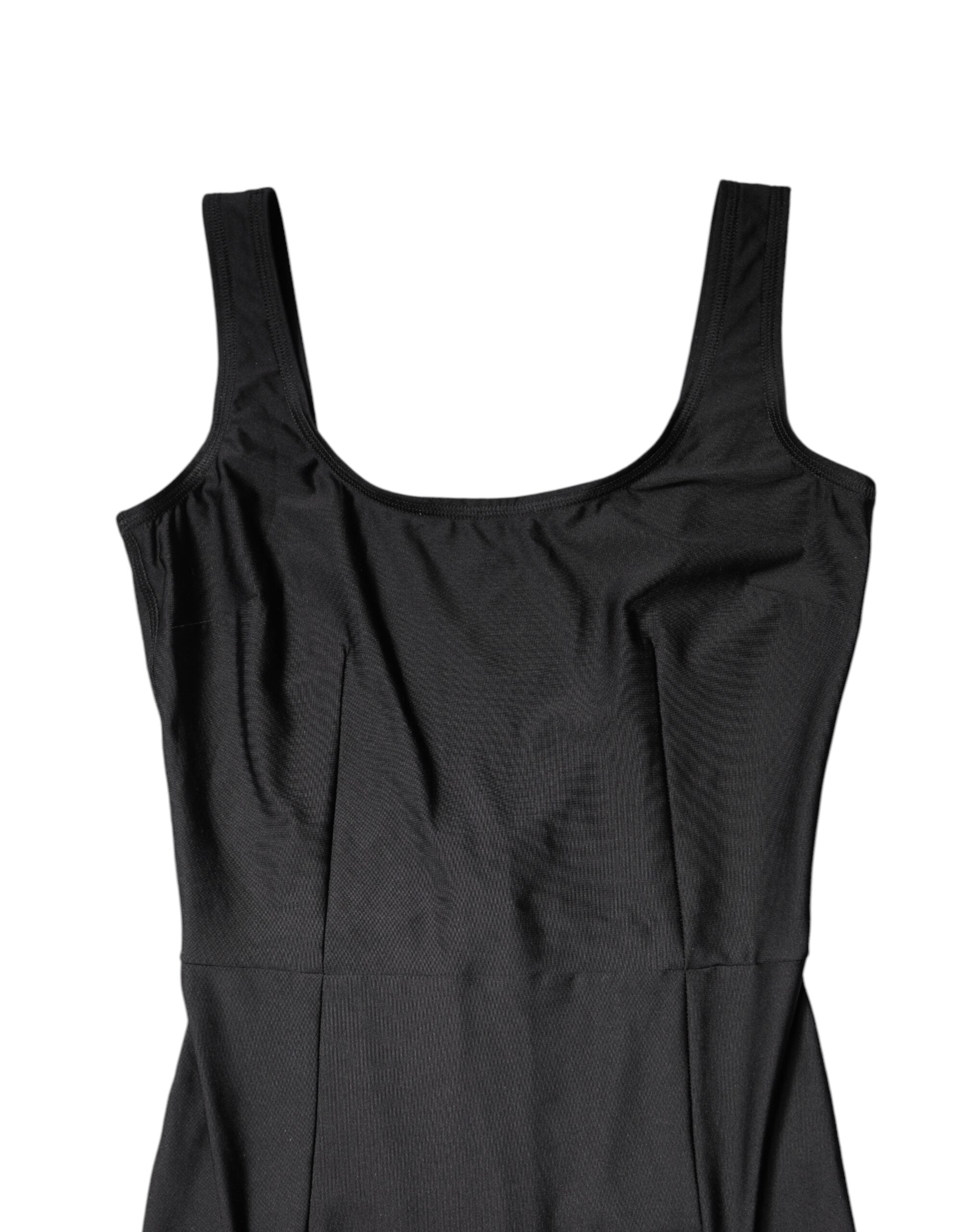 Dolce &amp; Gabbana Svart Ärmlös Bodycon Jumpsuit Klänning För Damer