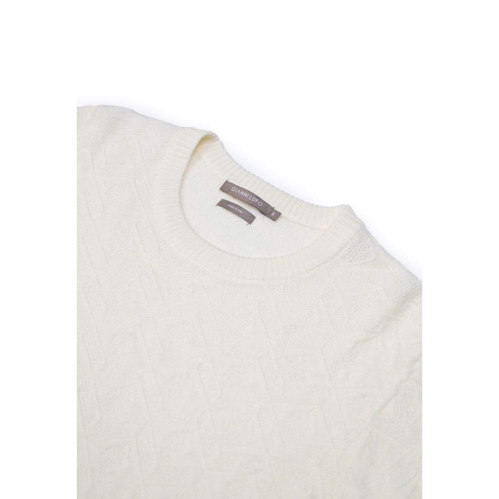 Gianni Lupo Cream Marabou Sportswear