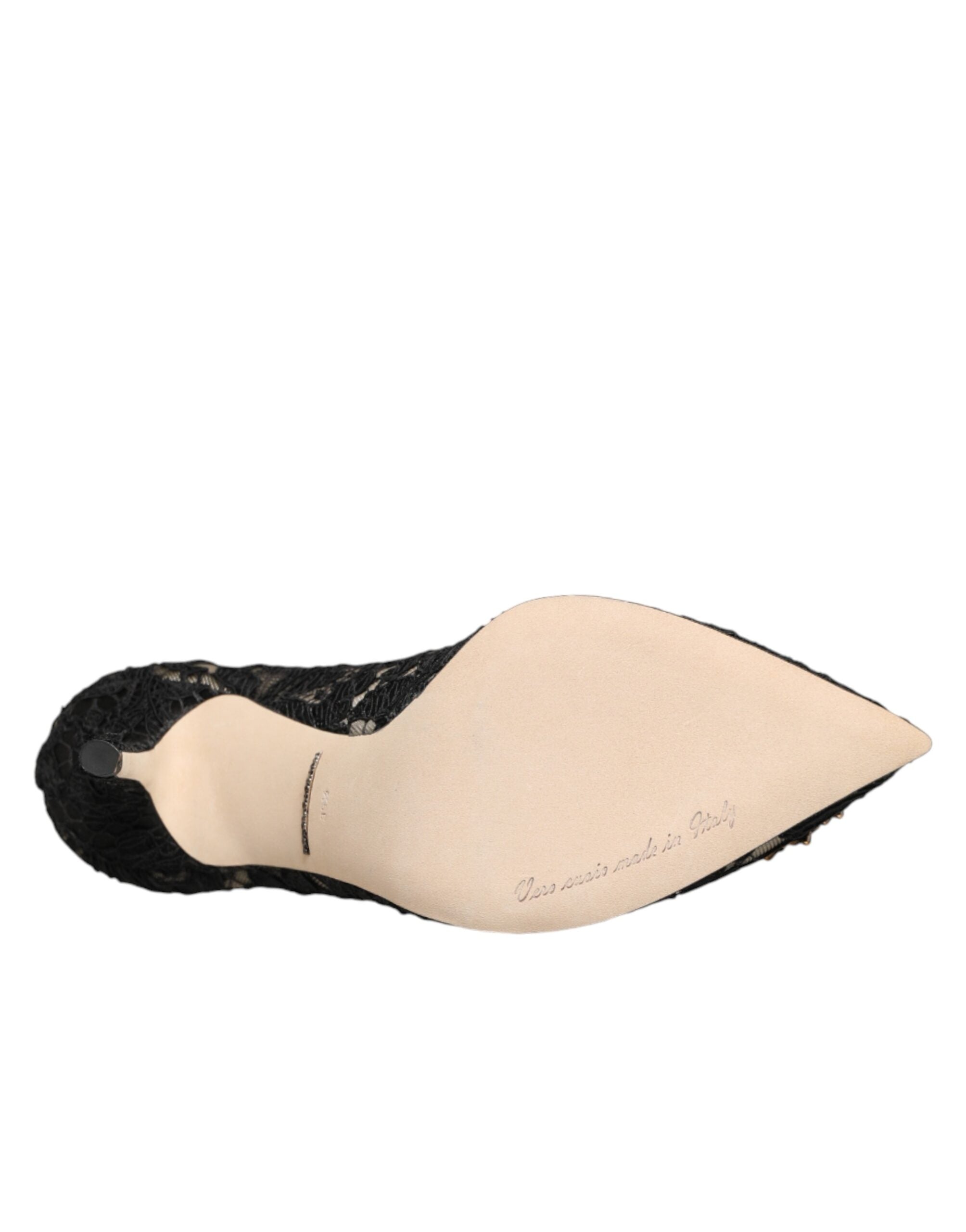 Dolce & Gabbana Sorte Taormina DEVOTION Pumps i Lace-kvalitet
