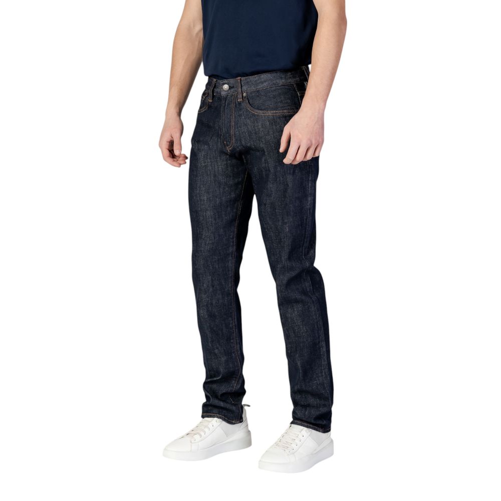 Armani Exchange Blue Polyester Skinny Jeans