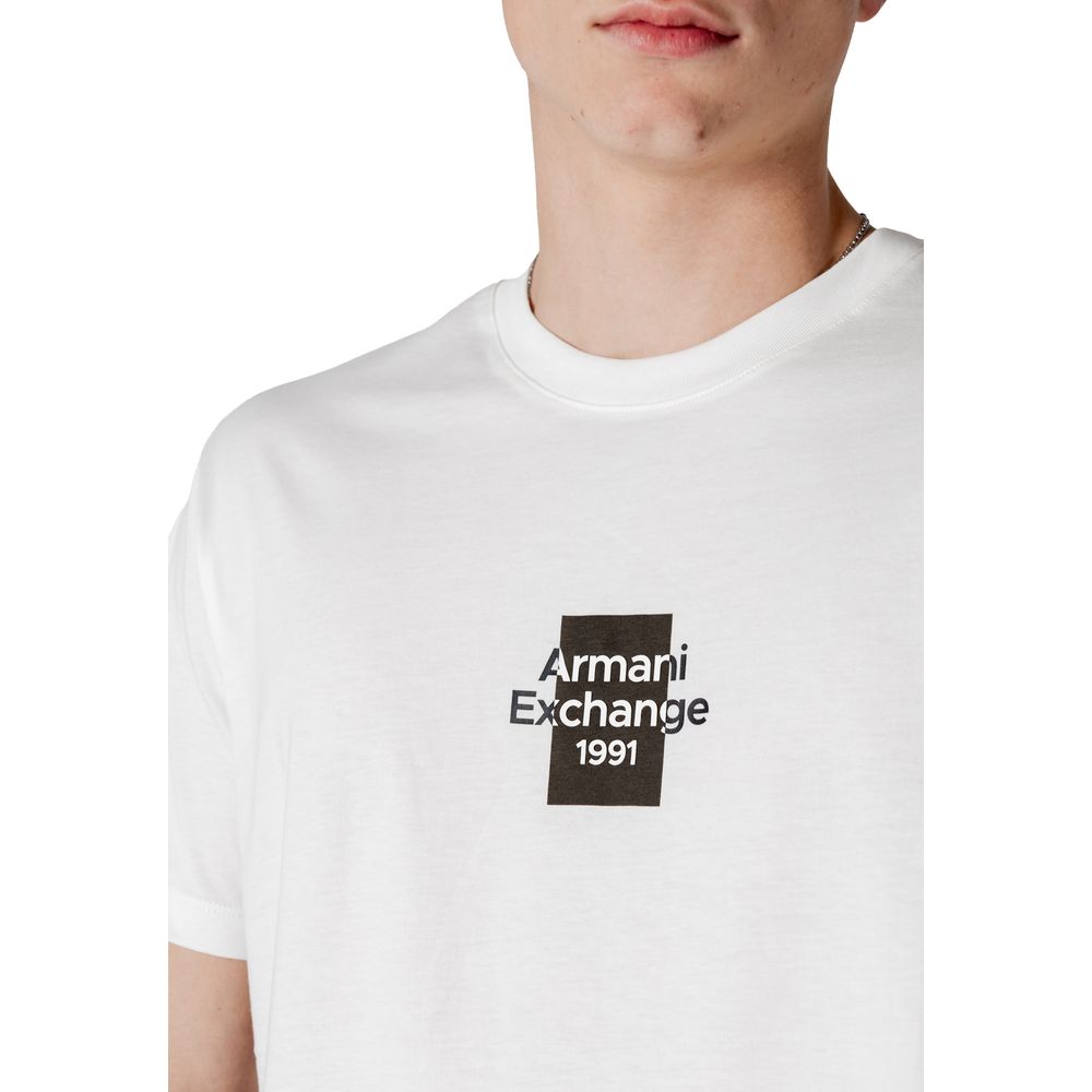 Armani Exchange White Cotton T-Shirt