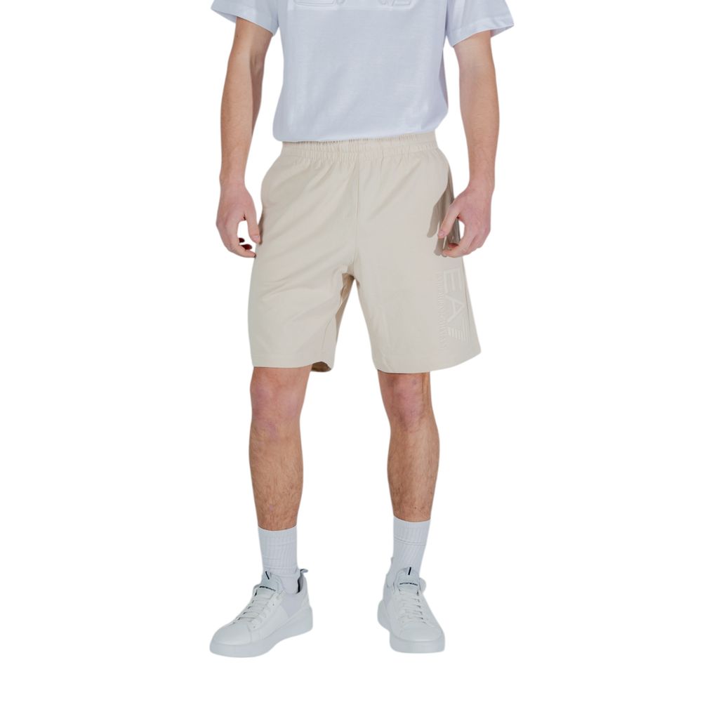 EA7 Emporio Armani Beige Bomulds Bermudashorts
