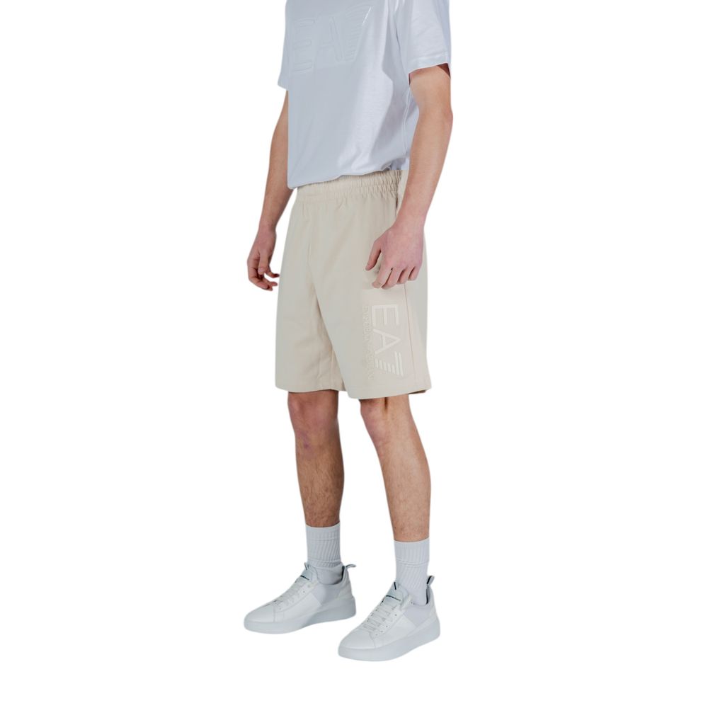 EA7 Emporio Armani Beige Bomulds Bermudashorts