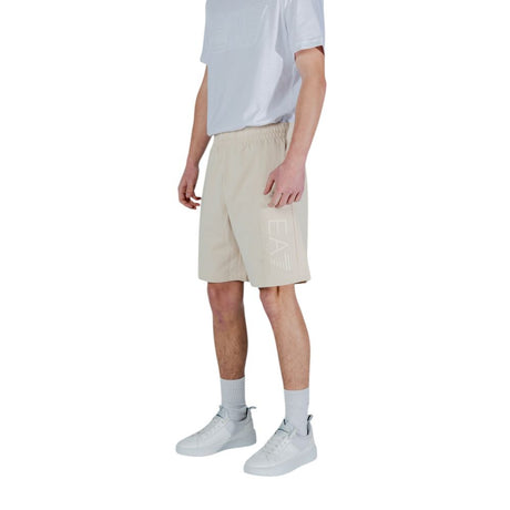 EA7 Emporio Armani Beige Bomulds Bermudashorts