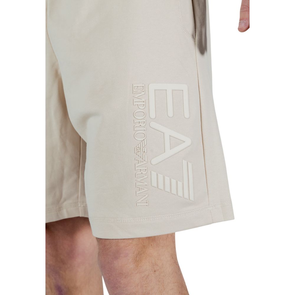 EA7 Emporio Armani Beige Bomulds Bermudashorts