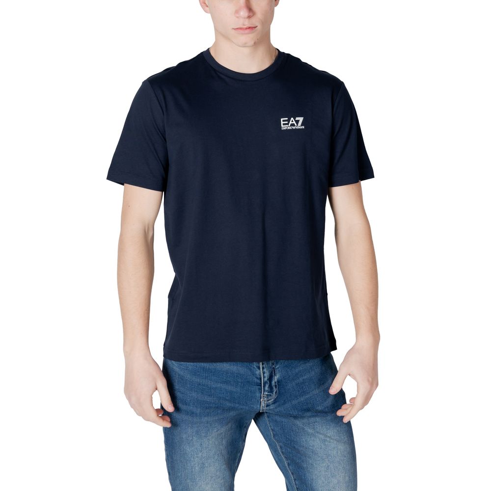 EA7 Emporio Armani blå T-shirt i bomuld