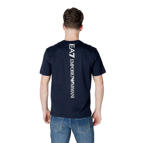 EA7 Emporio Armani blå T-shirt i bomuld