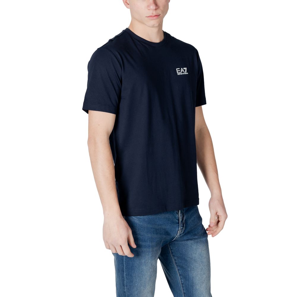 EA7 Emporio Armani blå T-shirt i bomuld
