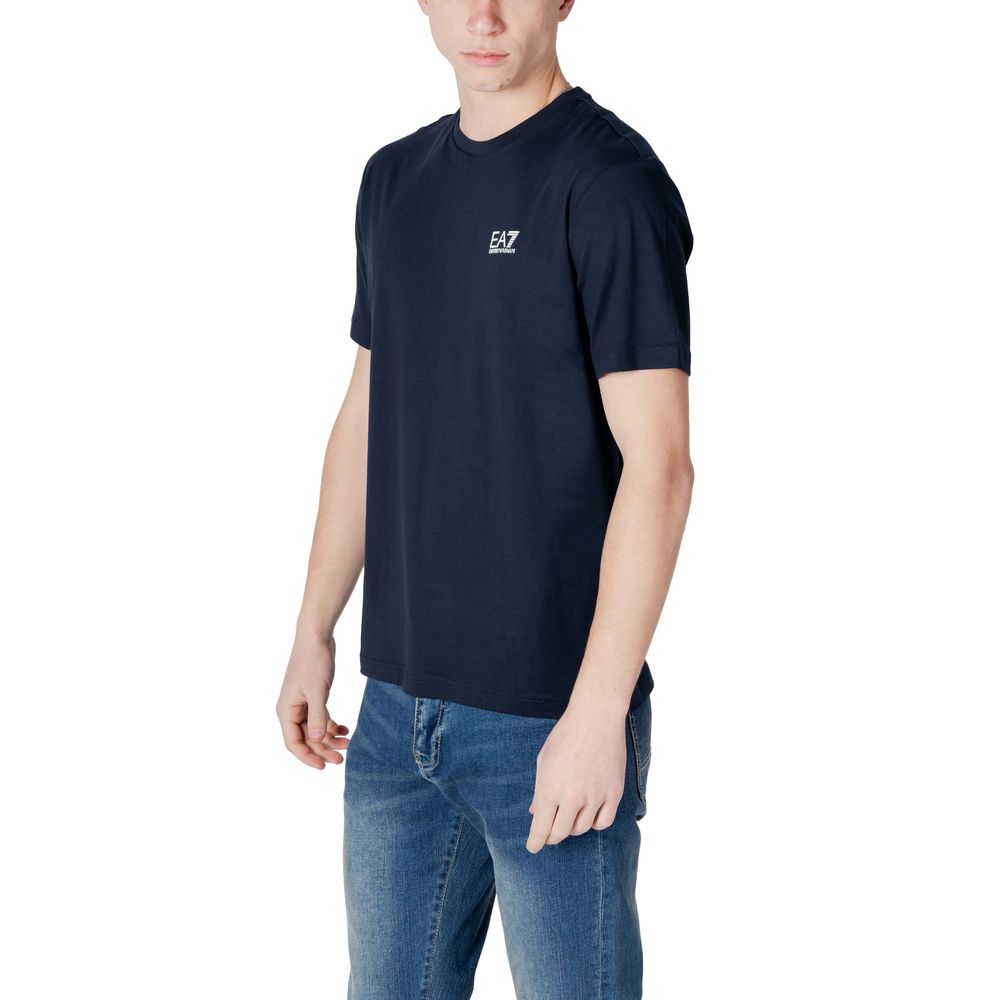 EA7 Emporio Armani blå T-shirt i bomuld
