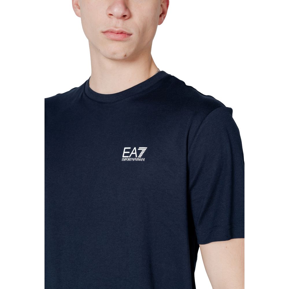 EA7 Emporio Armani blå T-shirt i bomuld