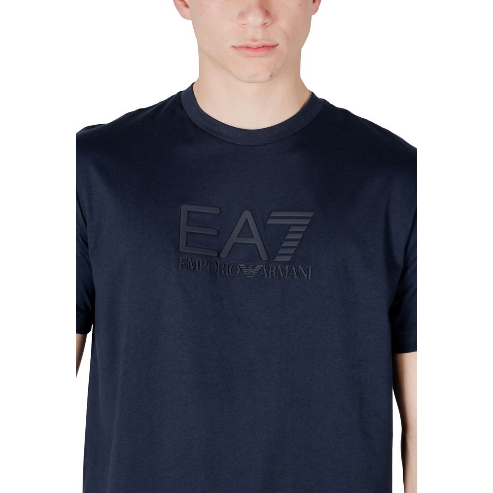 EA7 Emporio Armani blå T-shirt i bomuld