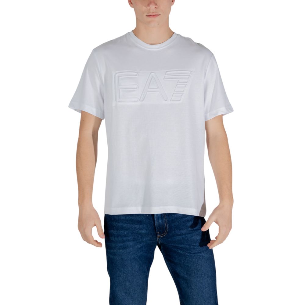 EA7 Emporio Armani T-shirt i hvid bomuld