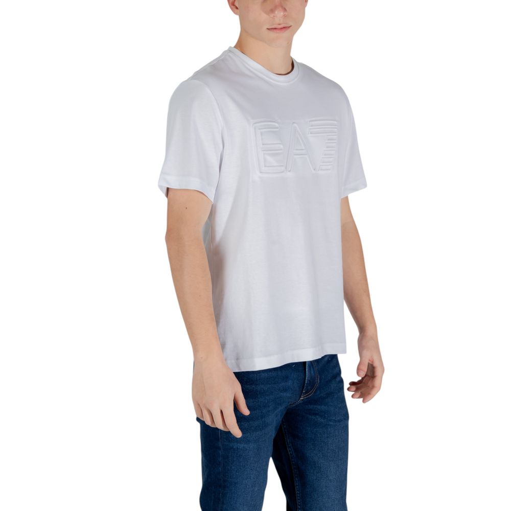 EA7 Emporio Armani T-shirt i hvid bomuld