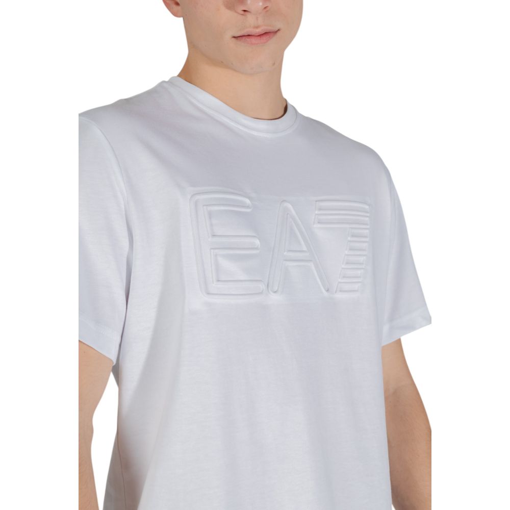 EA7 Emporio Armani T-shirt i hvid bomuld